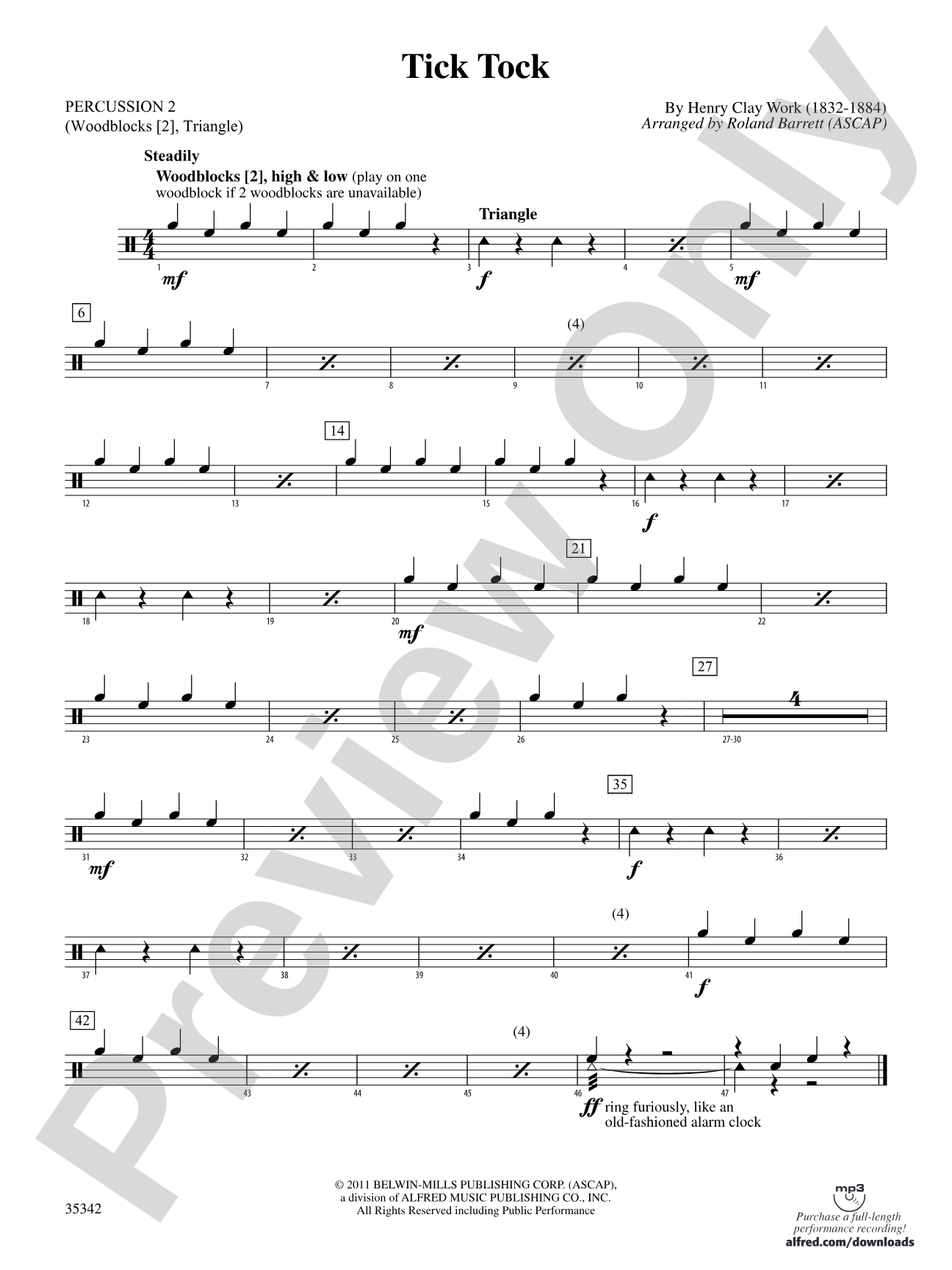 Tick Tock: 2nd Percussion