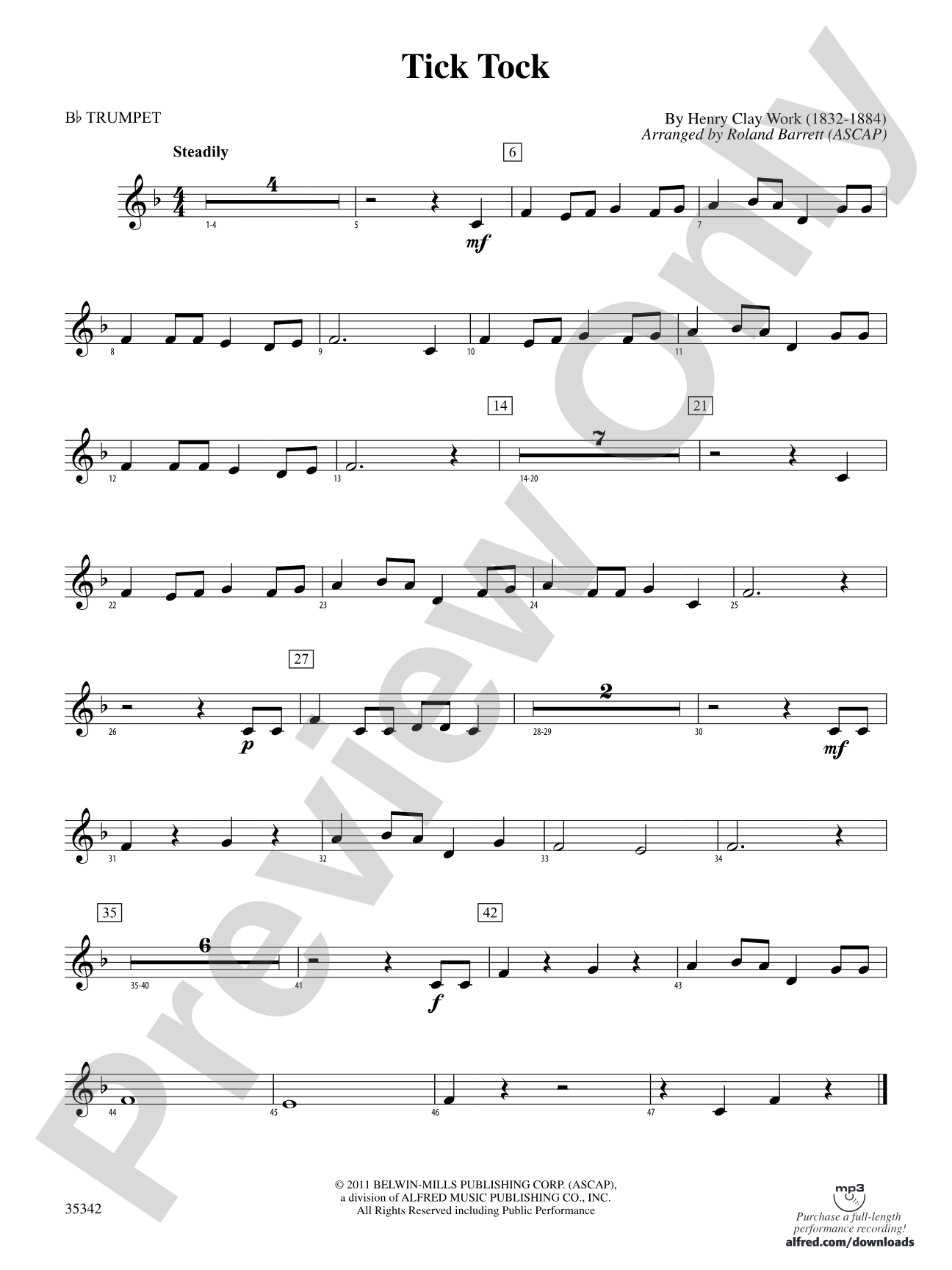Tick Tock: 1st B-flat Trumpet