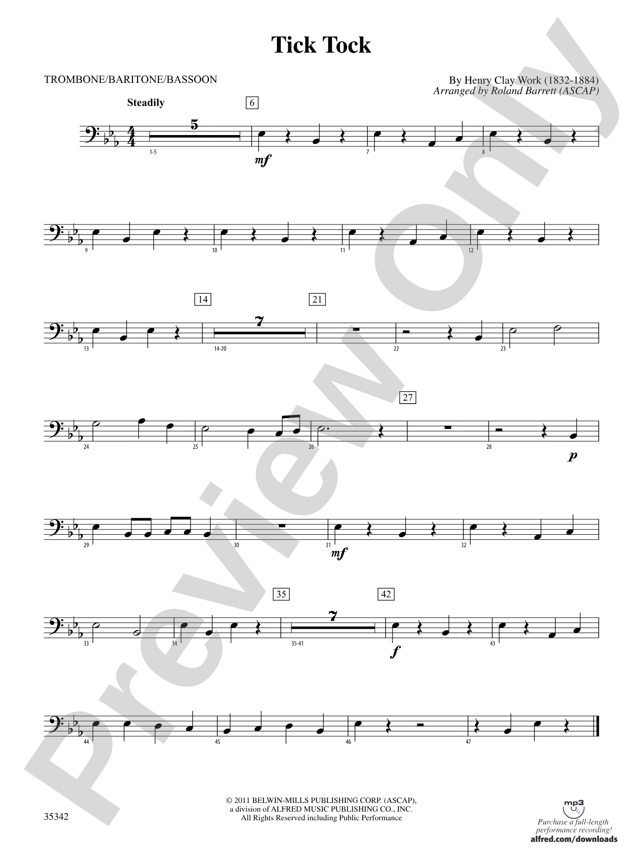 Tick Tock: 1st Trombone
