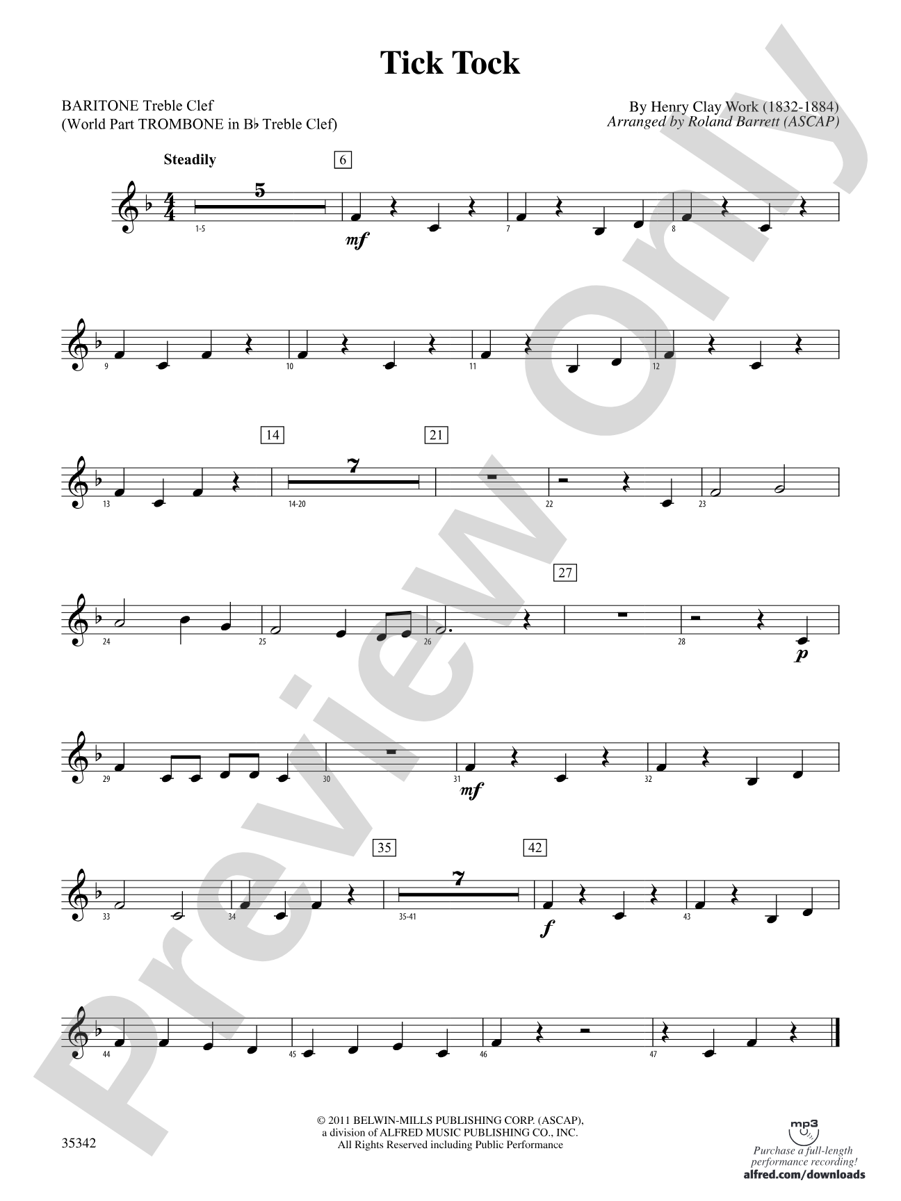 Tick Tock: (wp) Baritone T.C.