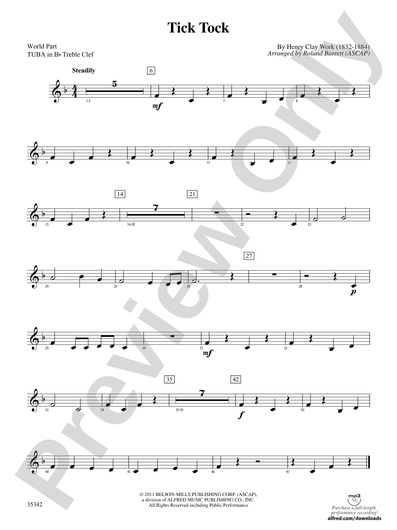 Tick Tock: (wp) B-flat Tuba T.C.