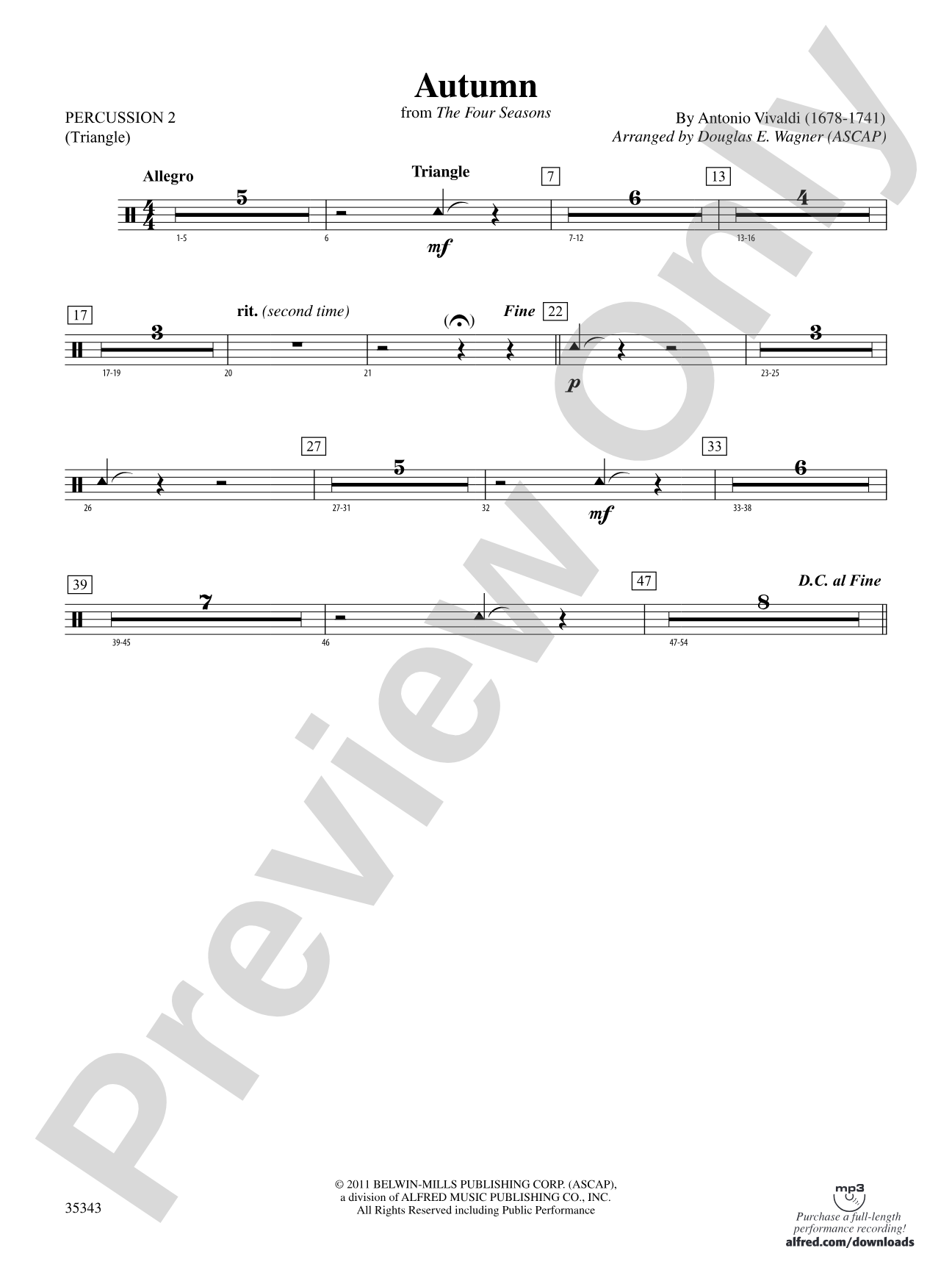 Autumn (from The Four Seasons): 2nd Percussion