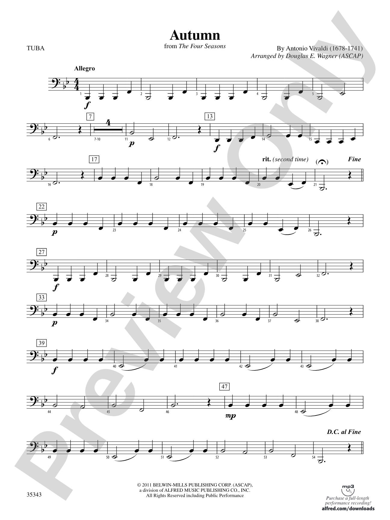 Autumn (from The Four Seasons): Tuba