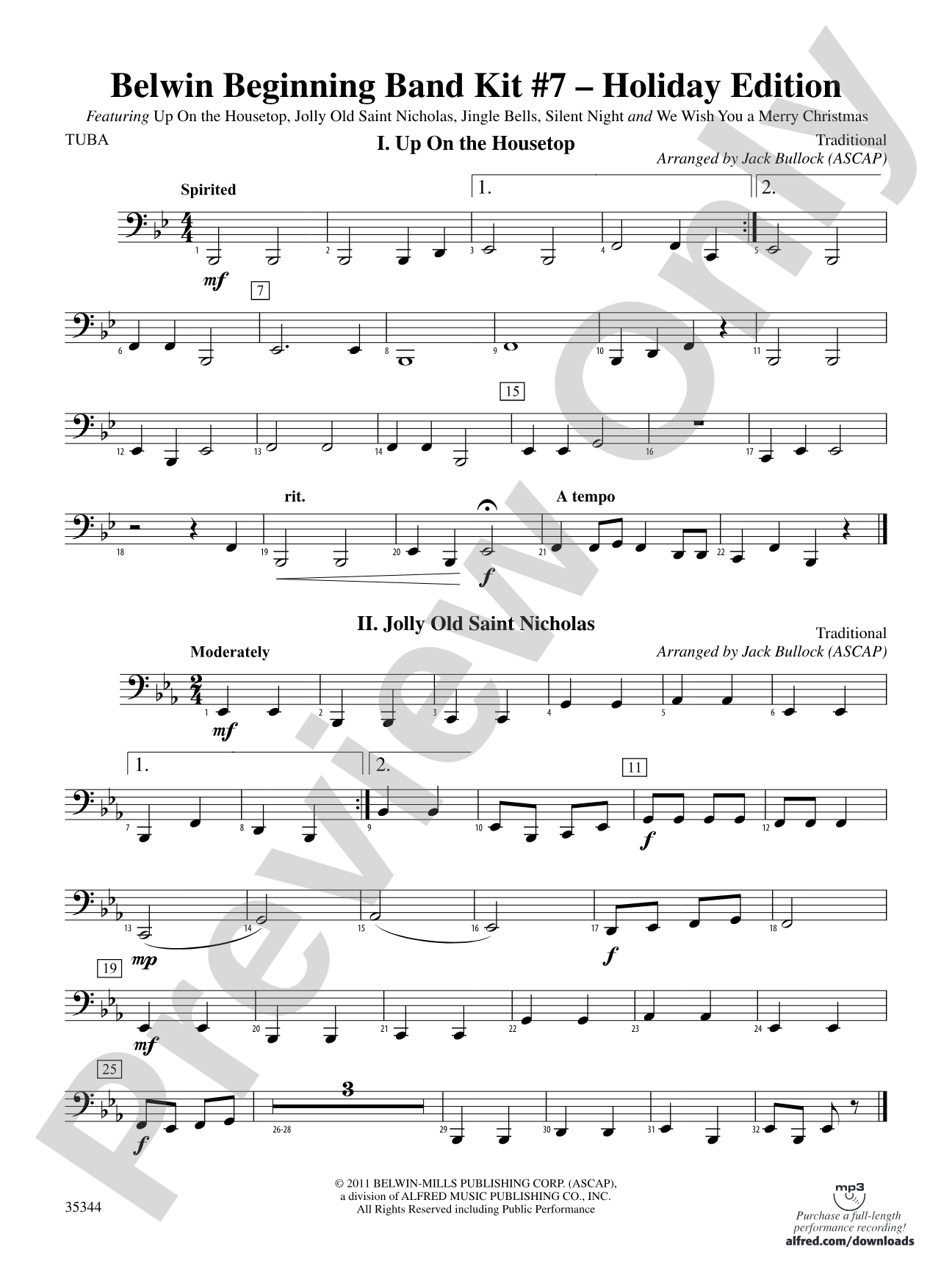Belwin Beginning Band Kit #7: Holiday Edition: Tuba