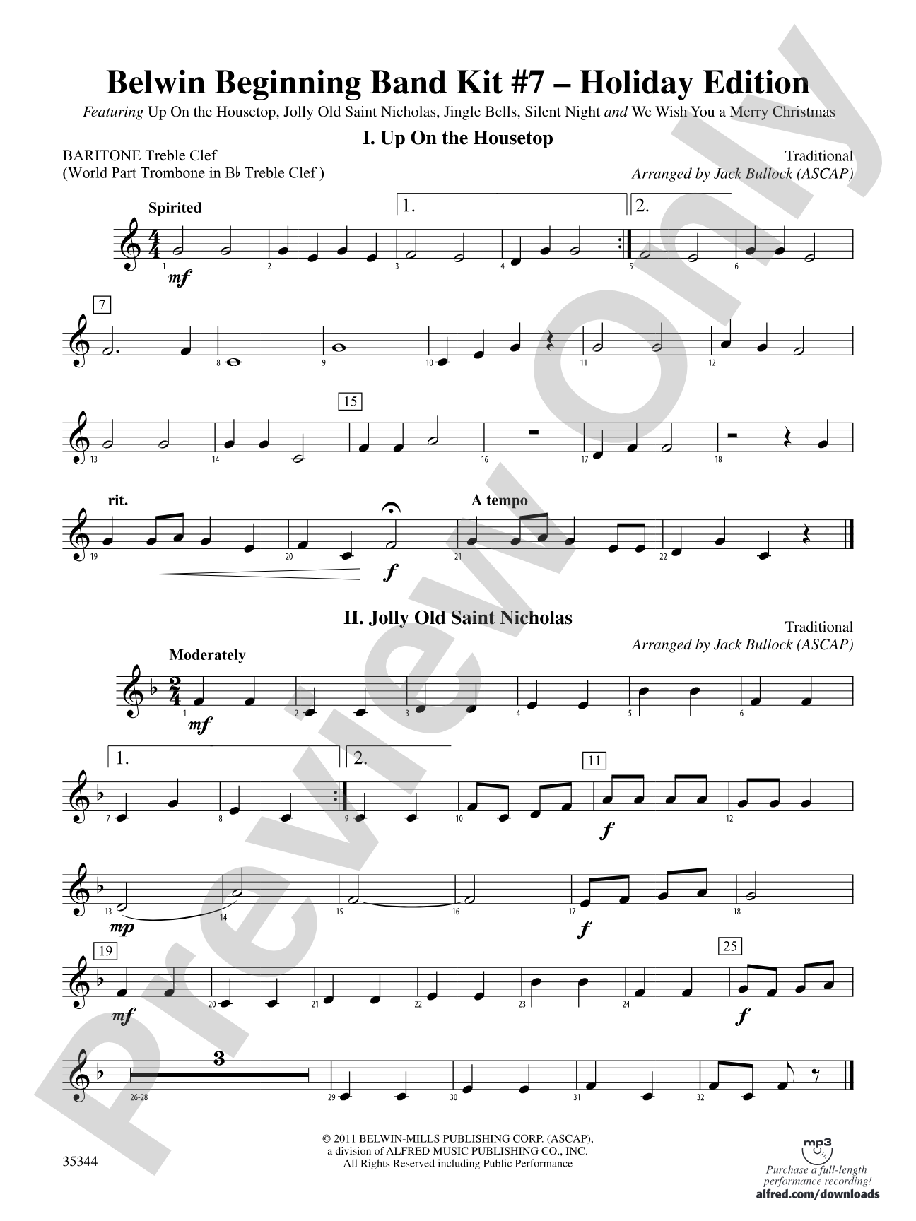 Belwin Beginning Band Kit #7: (wp) Baritone T.C.