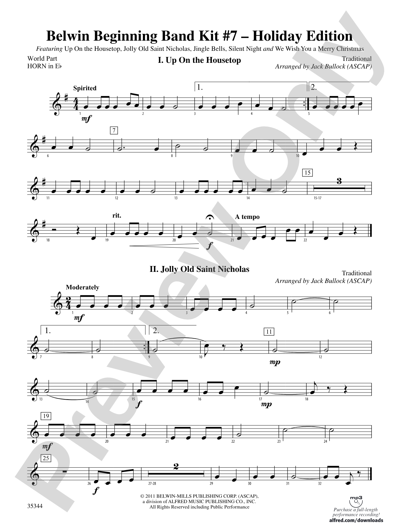 Belwin Beginning Band Kit #7: (wp) 1st Horn in E-flat