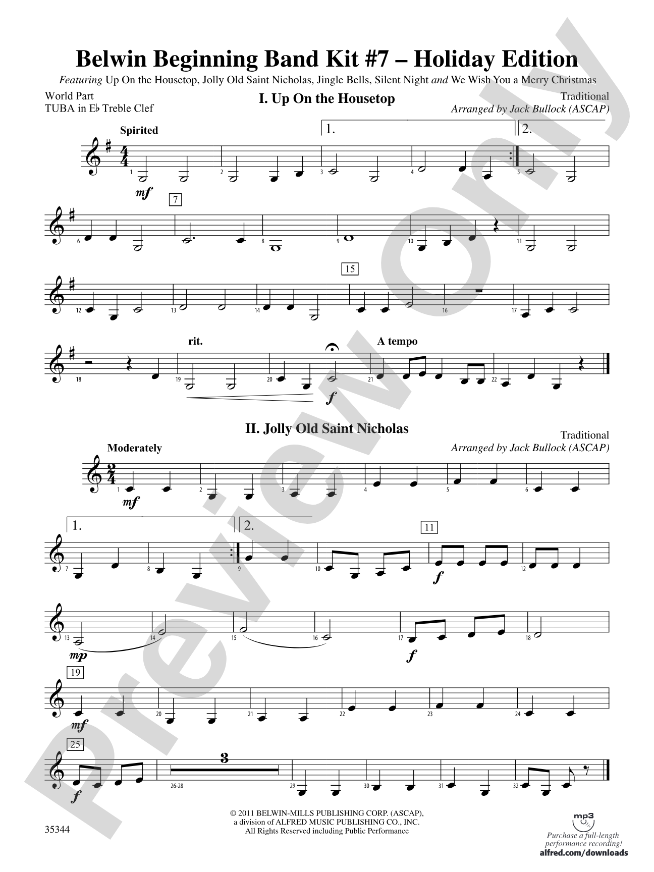 Belwin Beginning Band Kit #7: (wp) E-flat Tuba T.C.