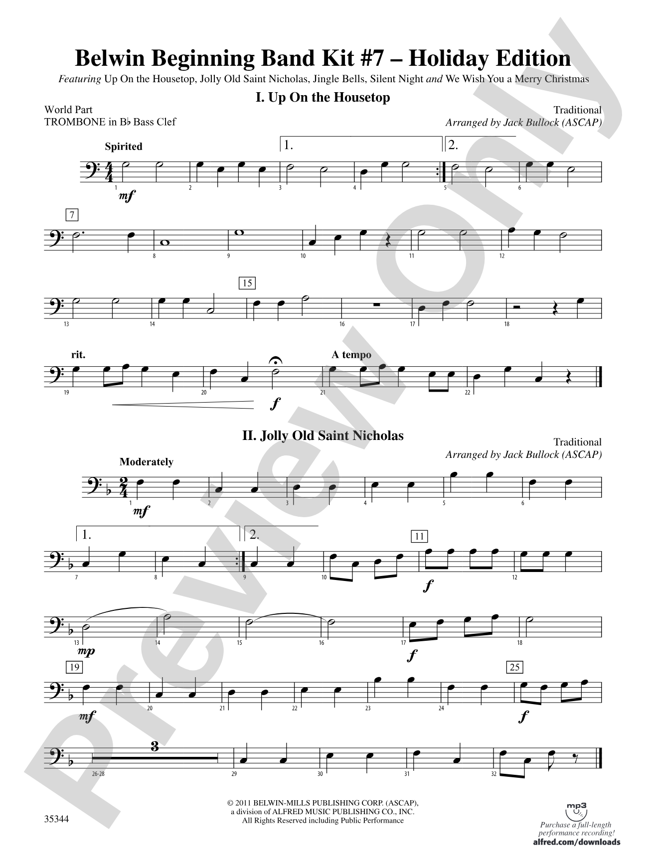 Belwin Beginning Band Kit #7: (wp) 1st B-flat Trombone B.C.