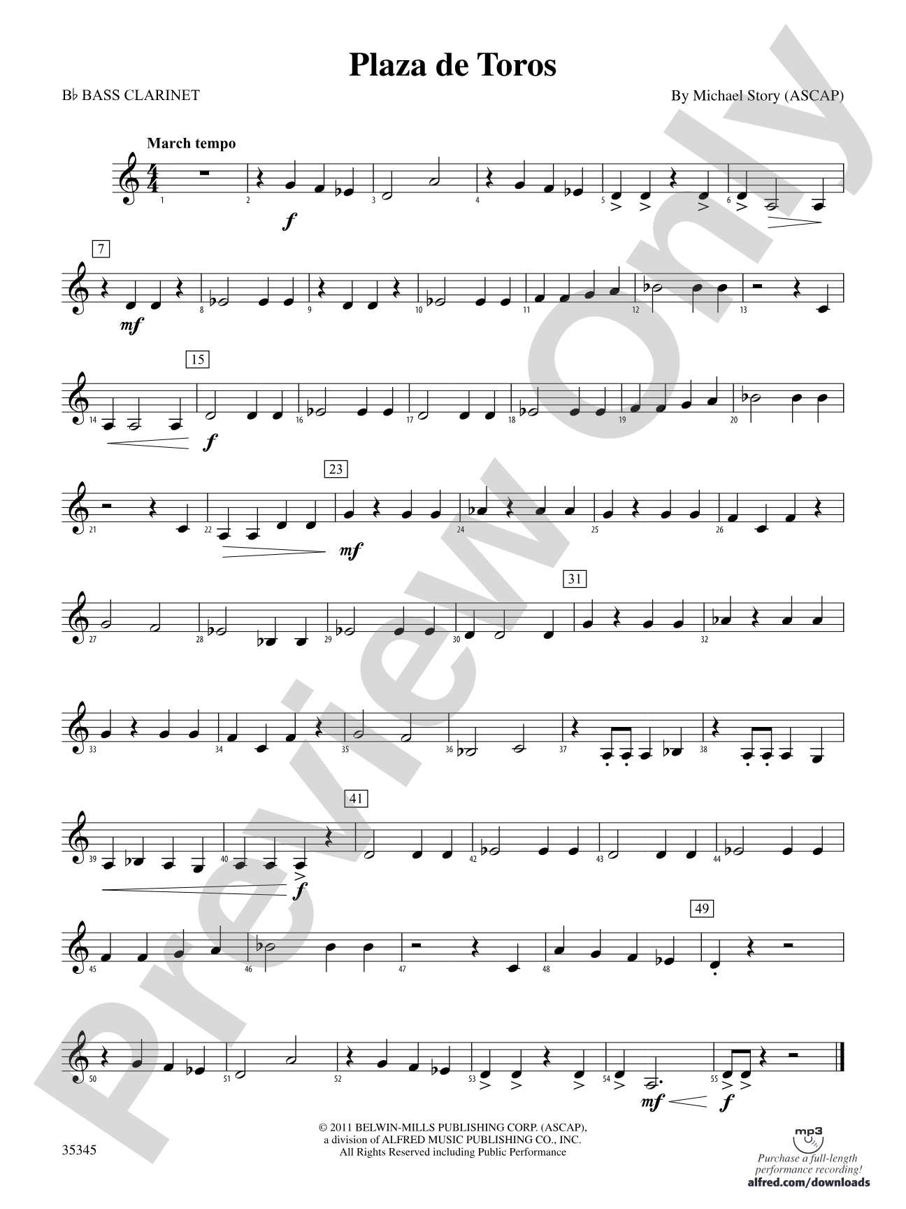 Plaza de Toros: B-flat Bass Clarinet