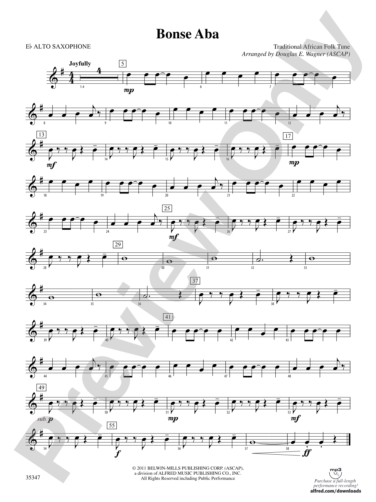 Bonse Aba: E-flat Alto Saxophone
