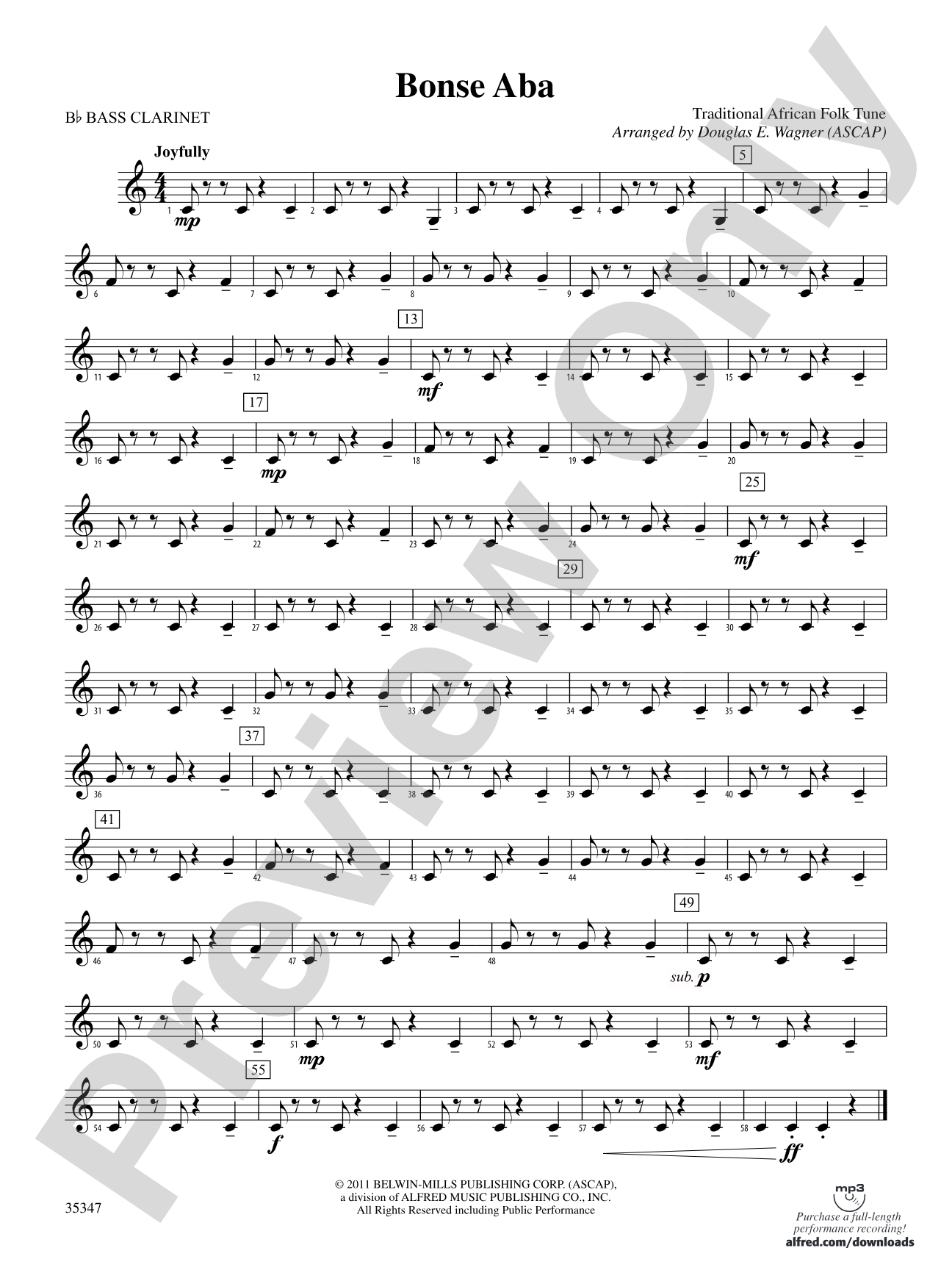 Bonse Aba: B-flat Bass Clarinet