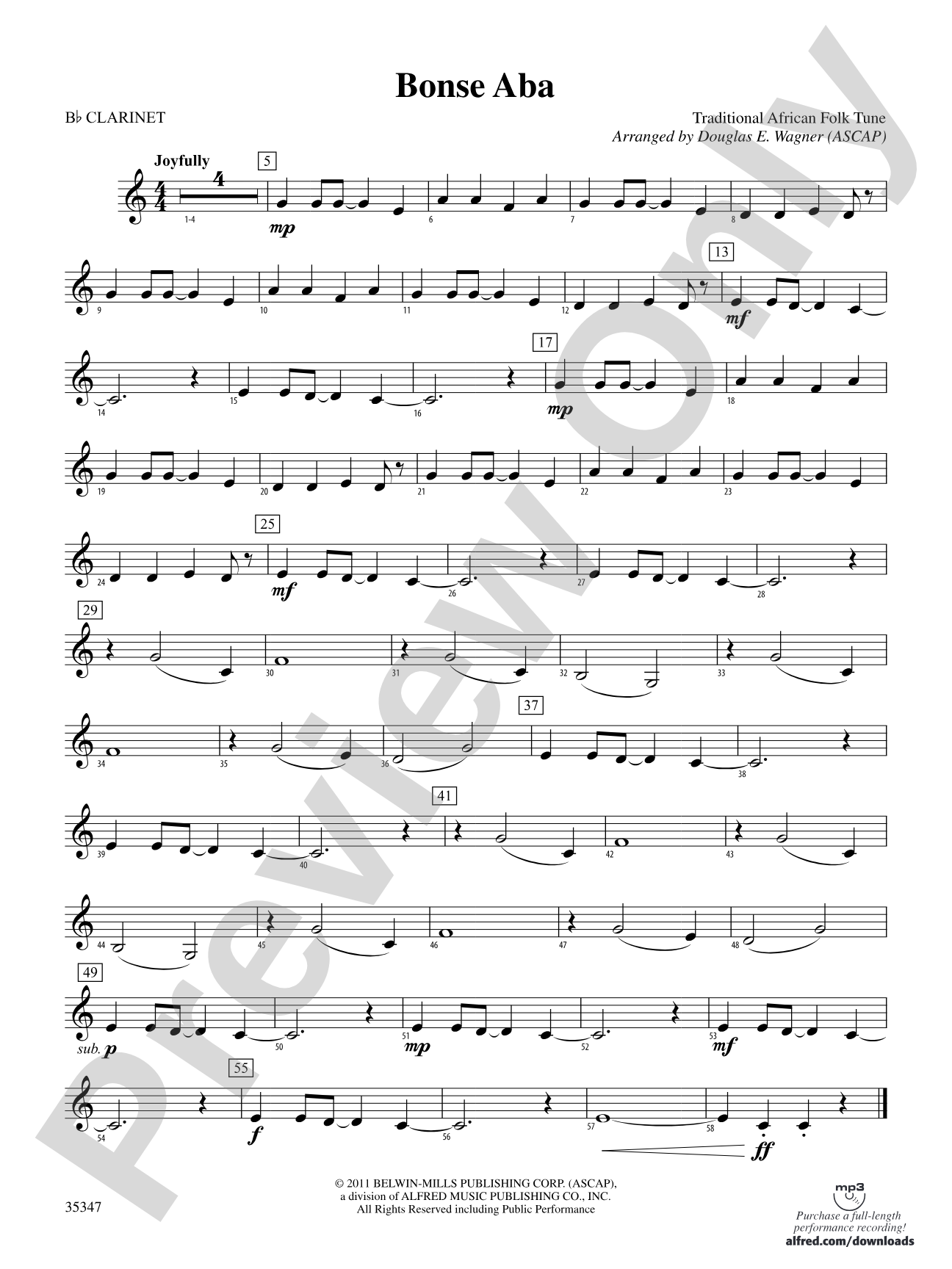 Bonse Aba: 1st B-flat Clarinet