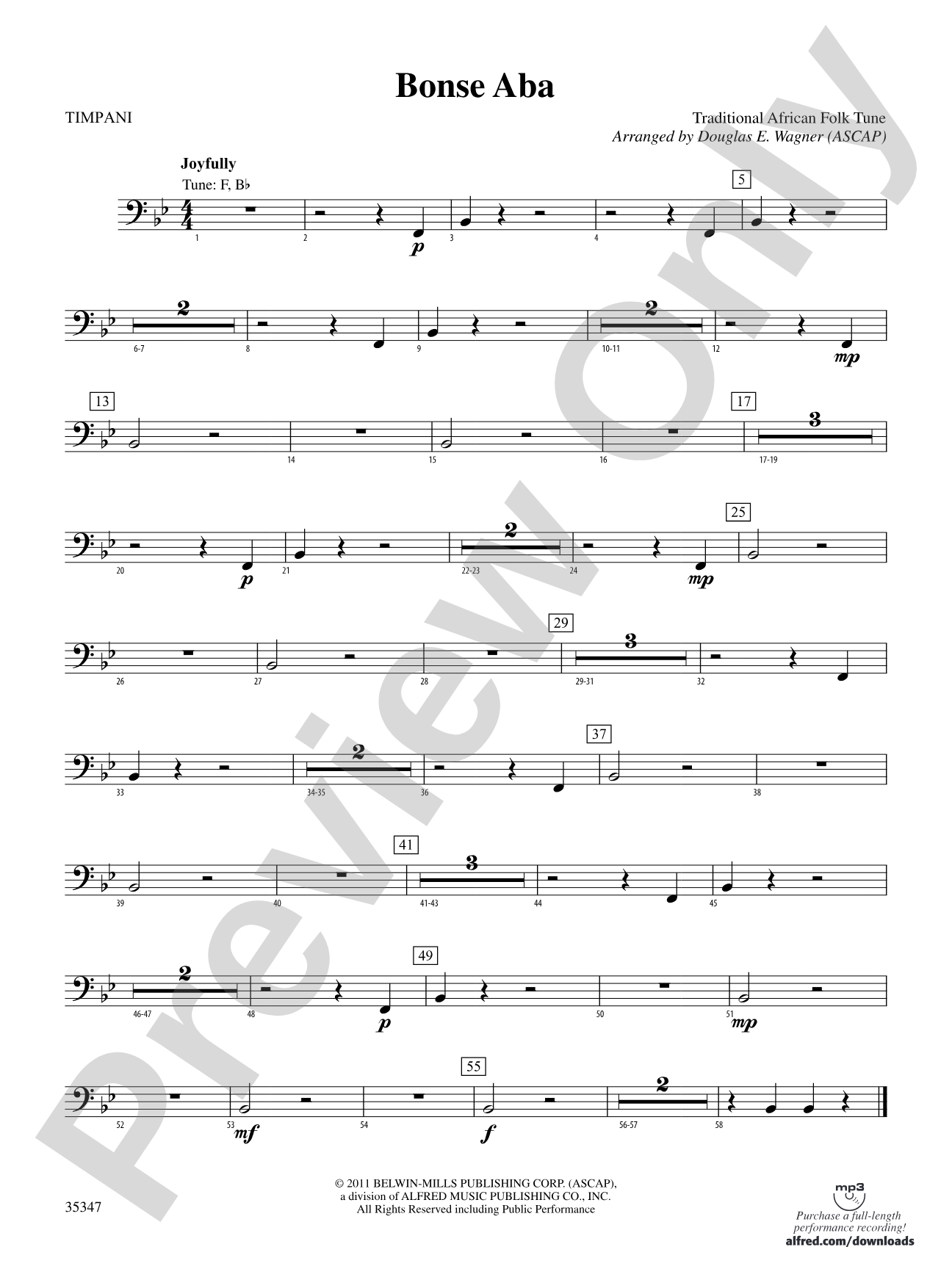 Bonse Aba: Timpani