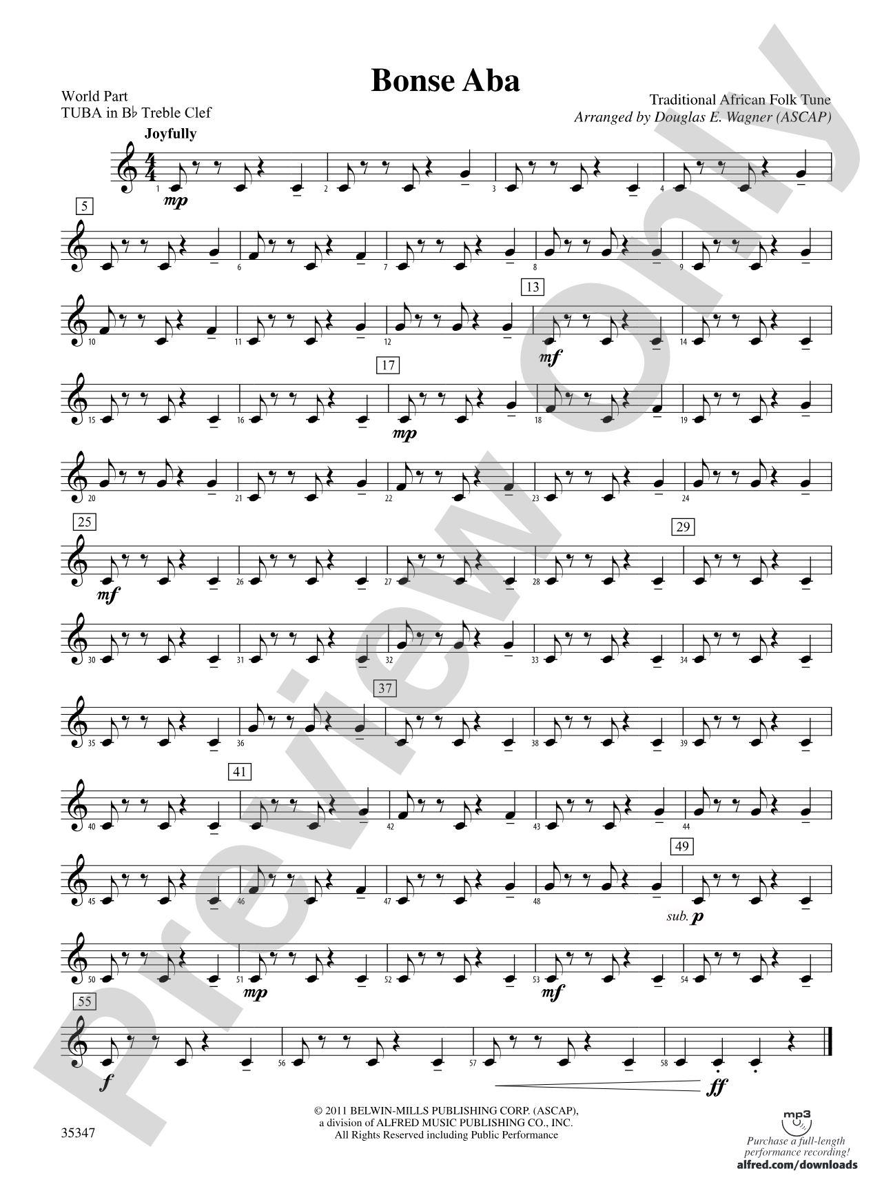 Bonse Aba: (wp) B-flat Tuba T.C.
