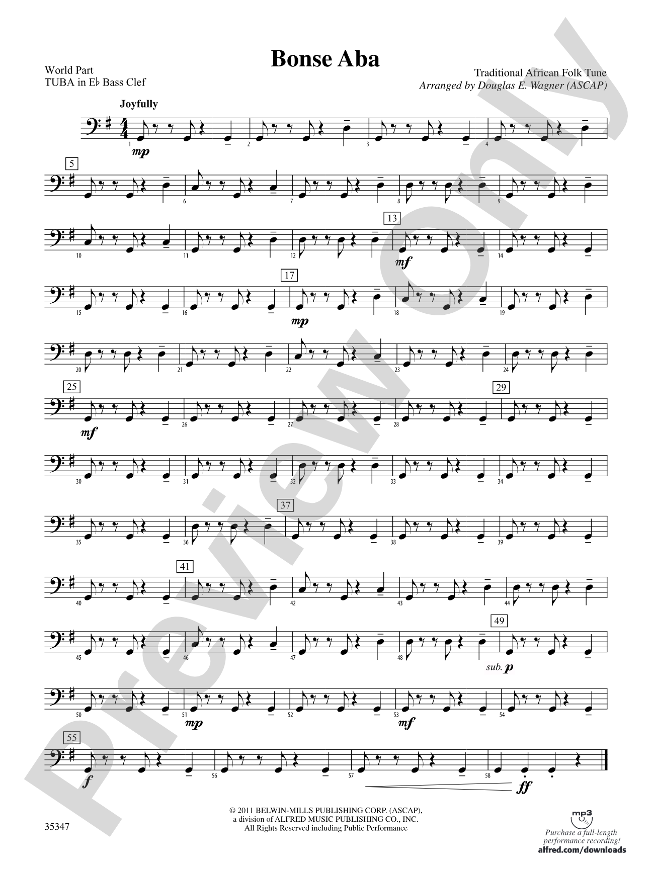 Bonse Aba: (wp) E-flat Tuba B.C.