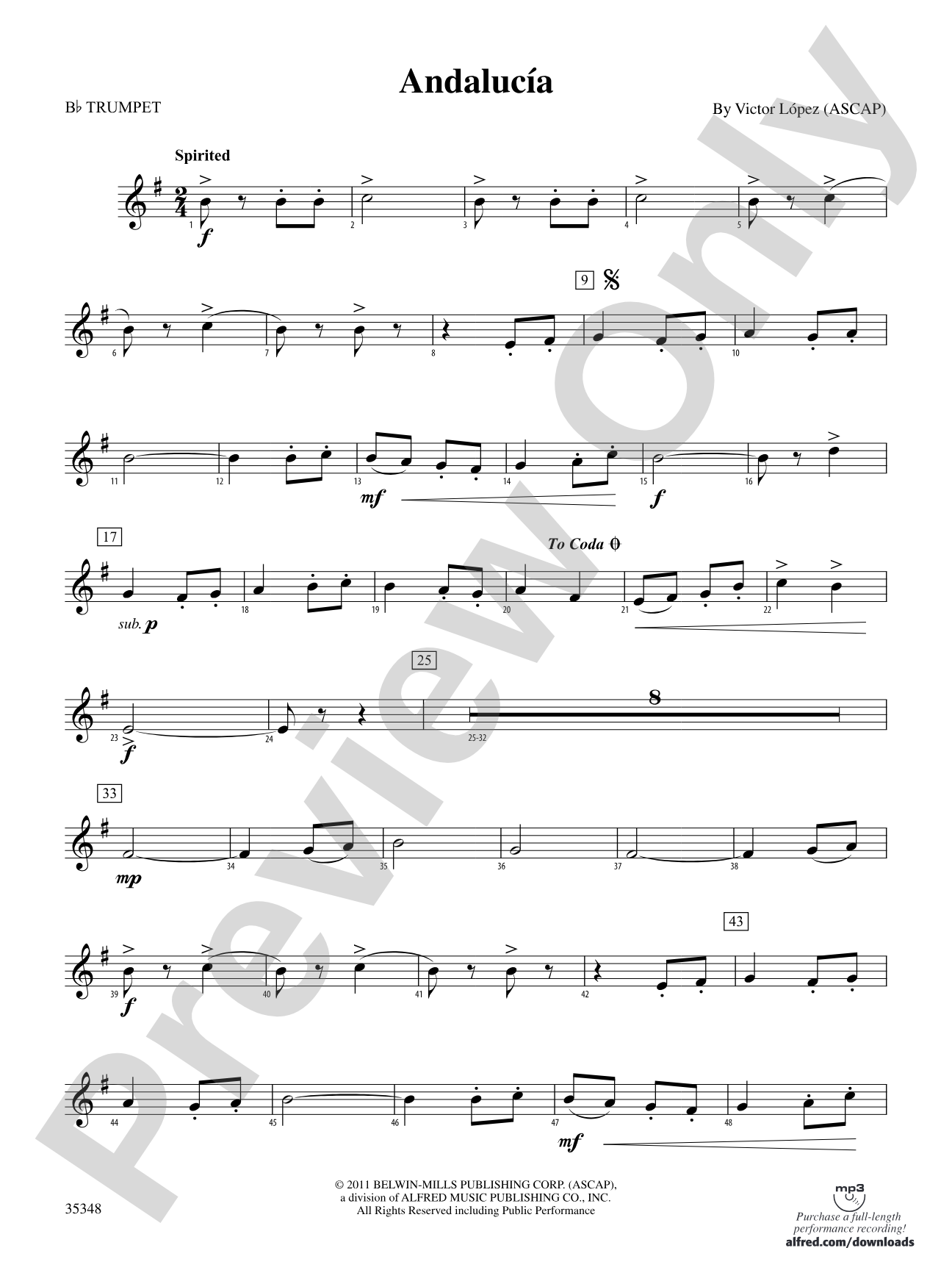 Andalucía: 1st B-flat Trumpet