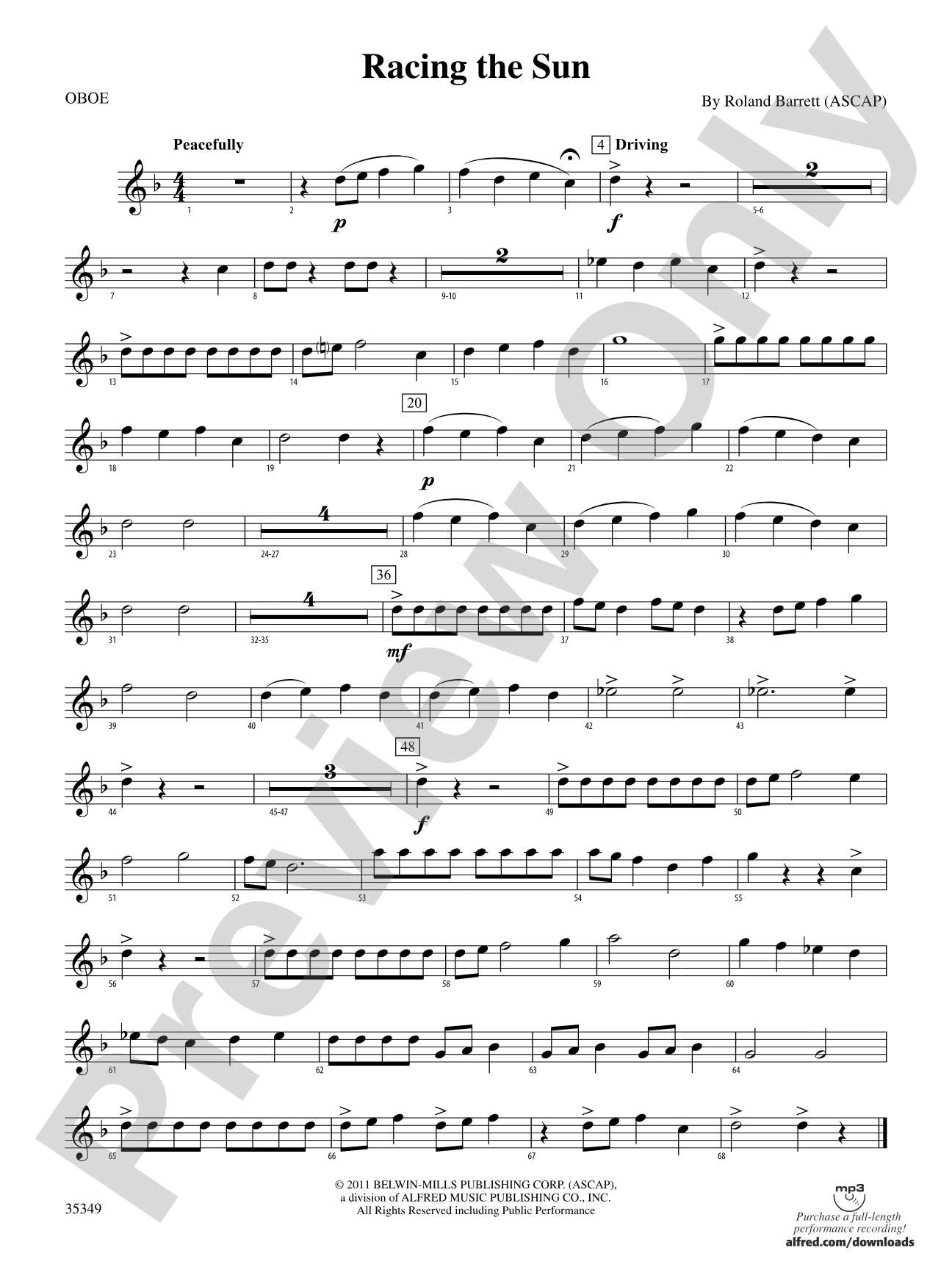 Racing the Sun: Oboe