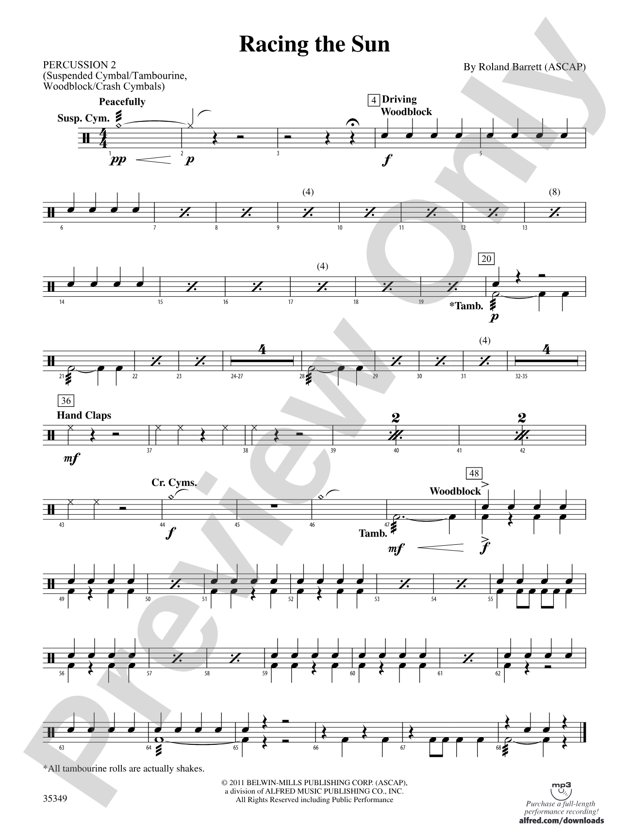 Racing the Sun: 2nd Percussion