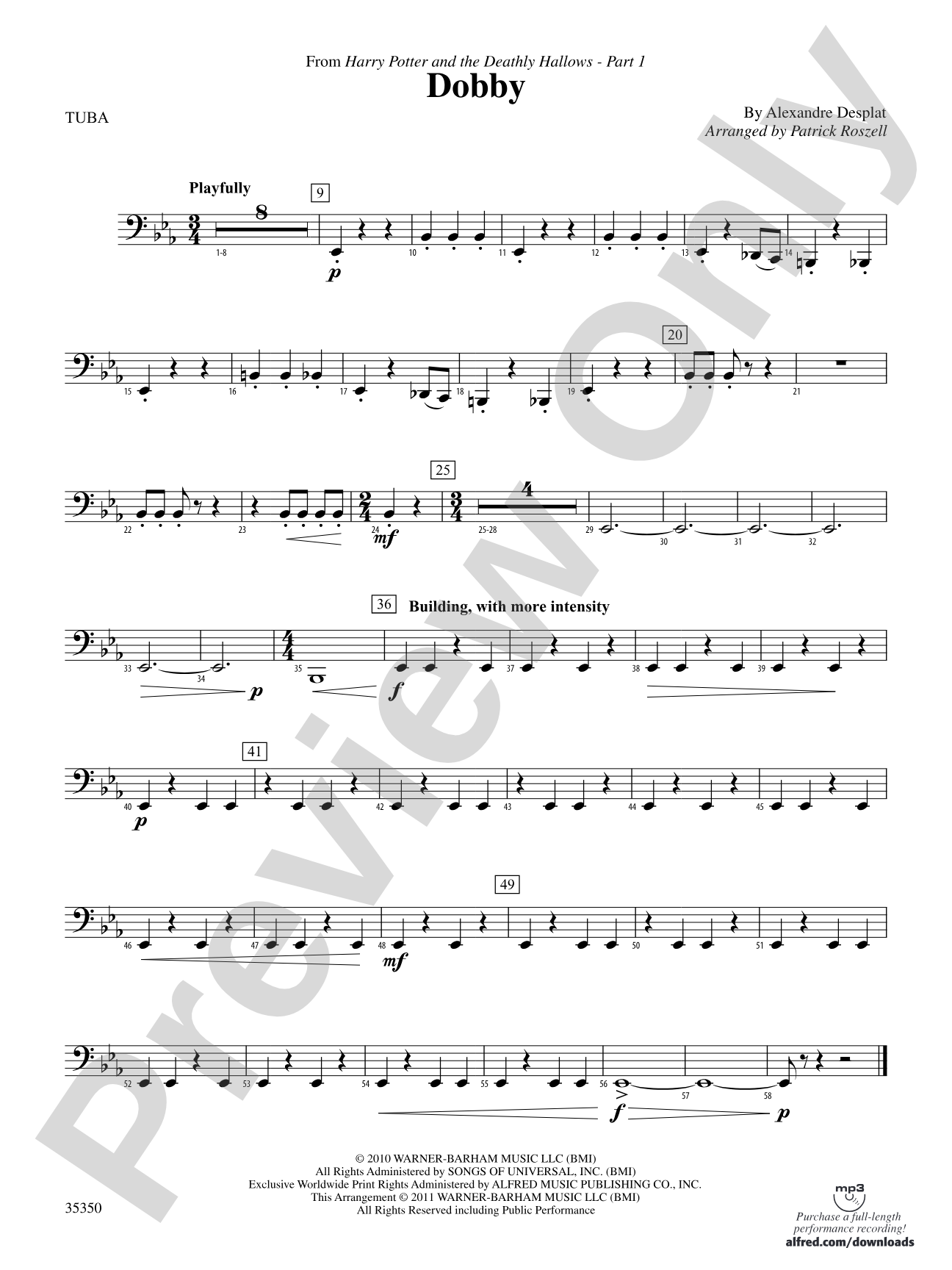 Dobby (from Harry Potter and the Deathly Hallows, Part 1): Tuba