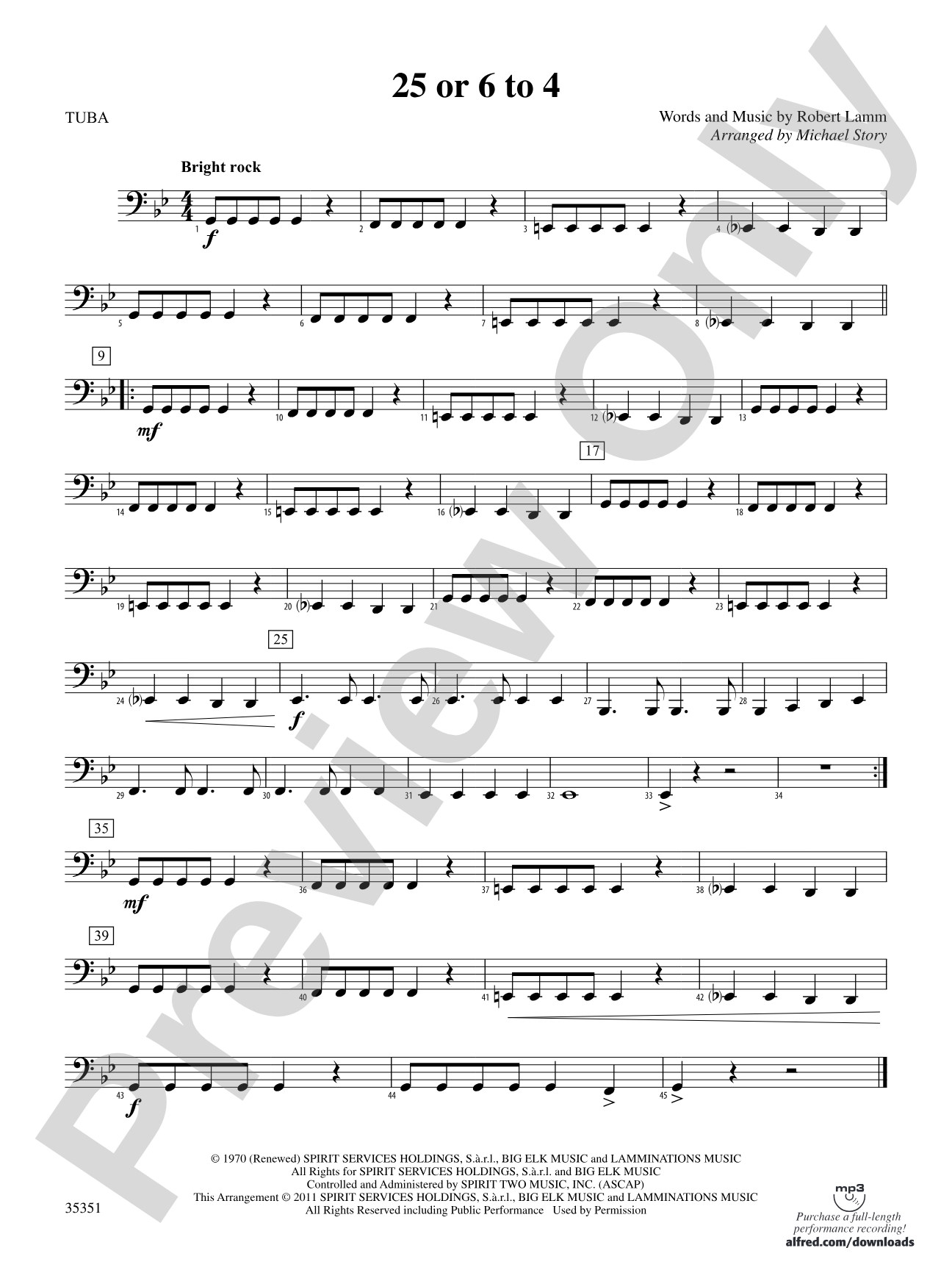 25 or 6 to 4: Tuba
