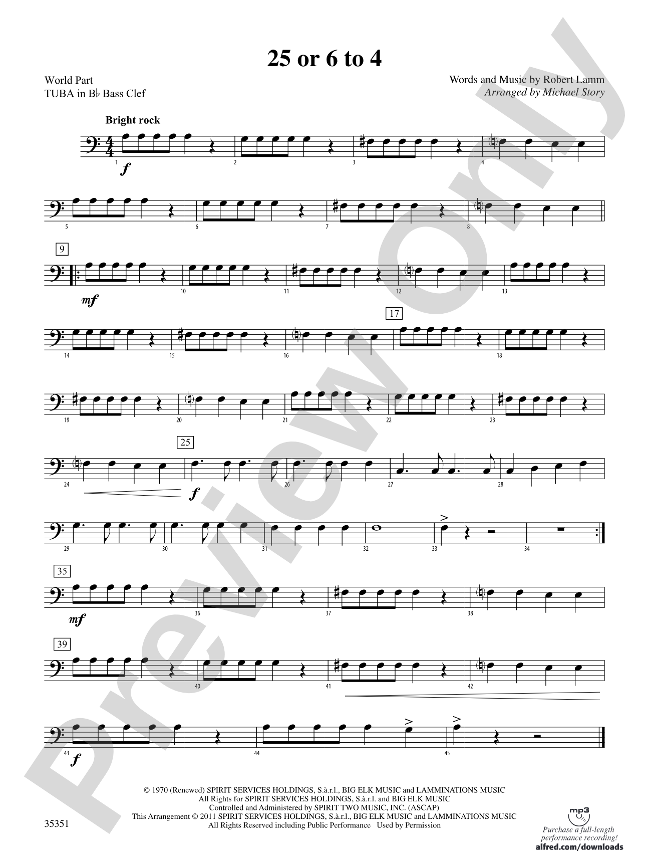 25 or 6 to 4: (wp) B-flat Tuba B.C.