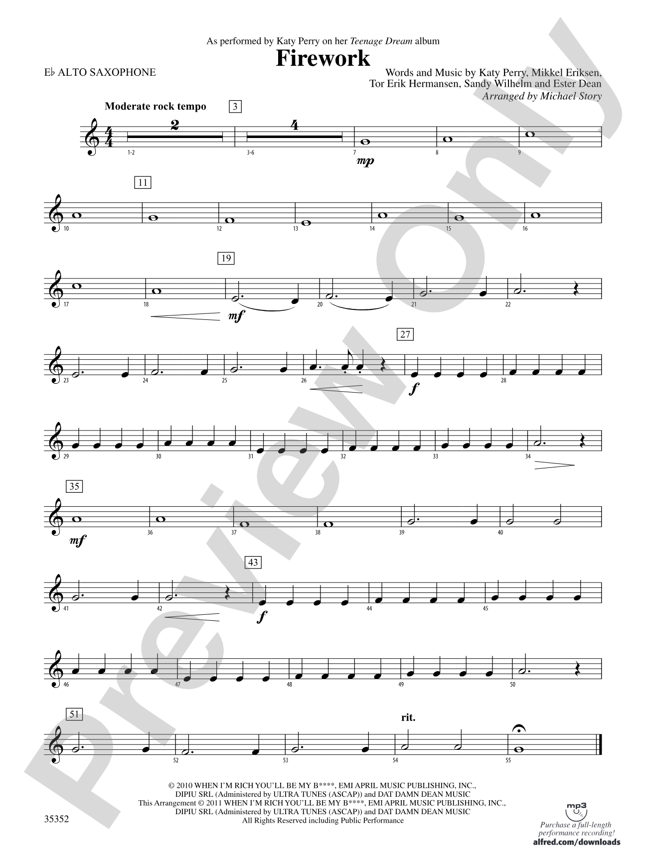 Firework: E-flat Alto Saxophone