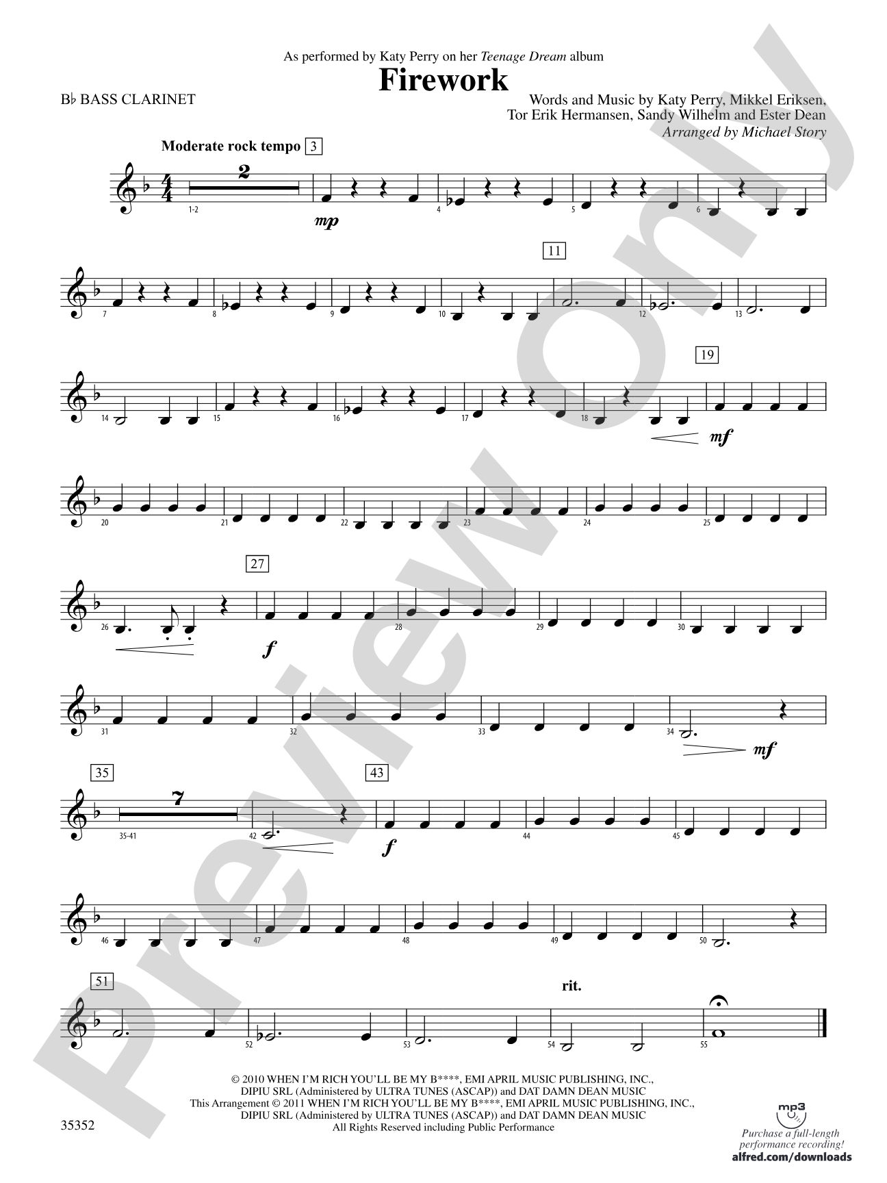 Firework: B-flat Bass Clarinet