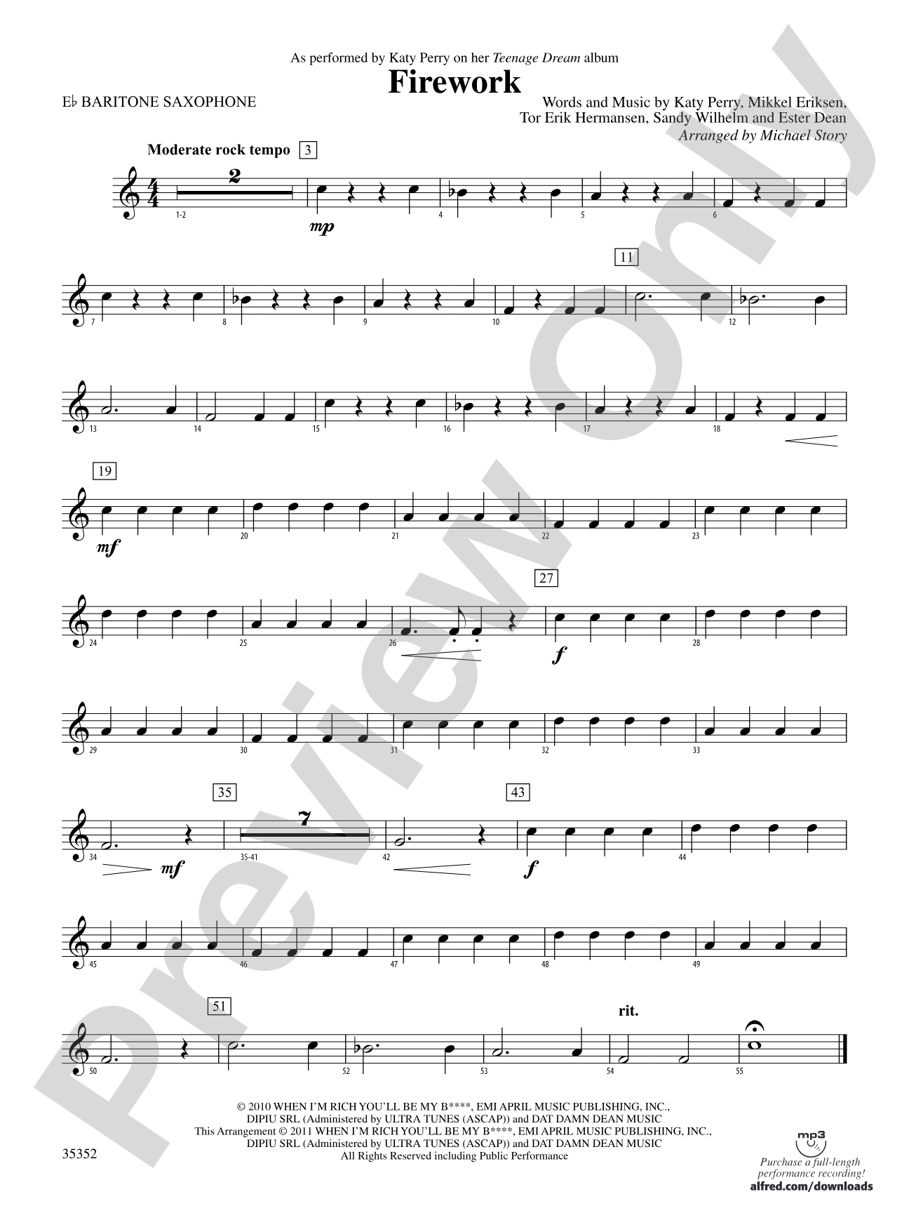 Firework: E-flat Baritone Saxophone