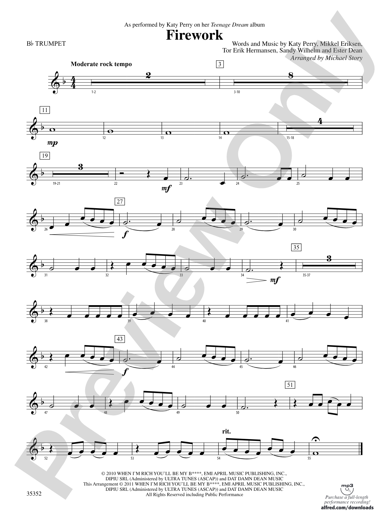 Firework: 1st B-flat Trumpet