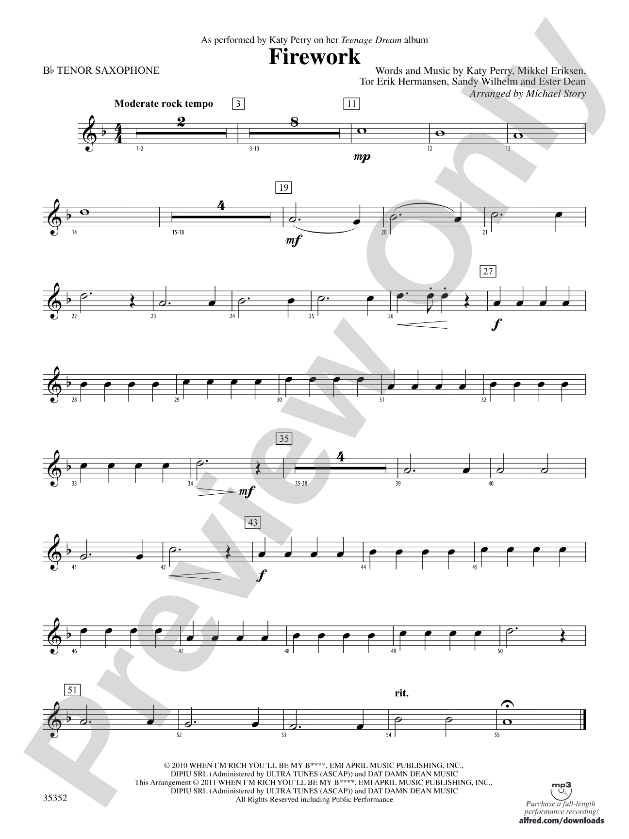 Firework: B-flat Tenor Saxophone