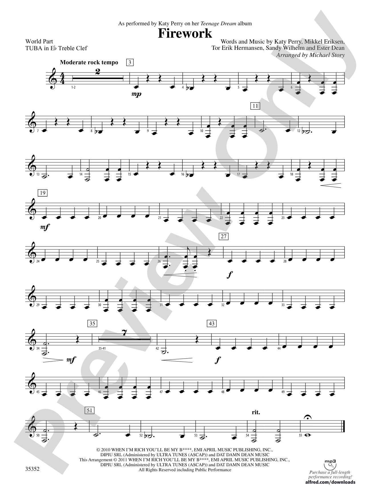 Firework: (wp) E-flat Tuba T.C.