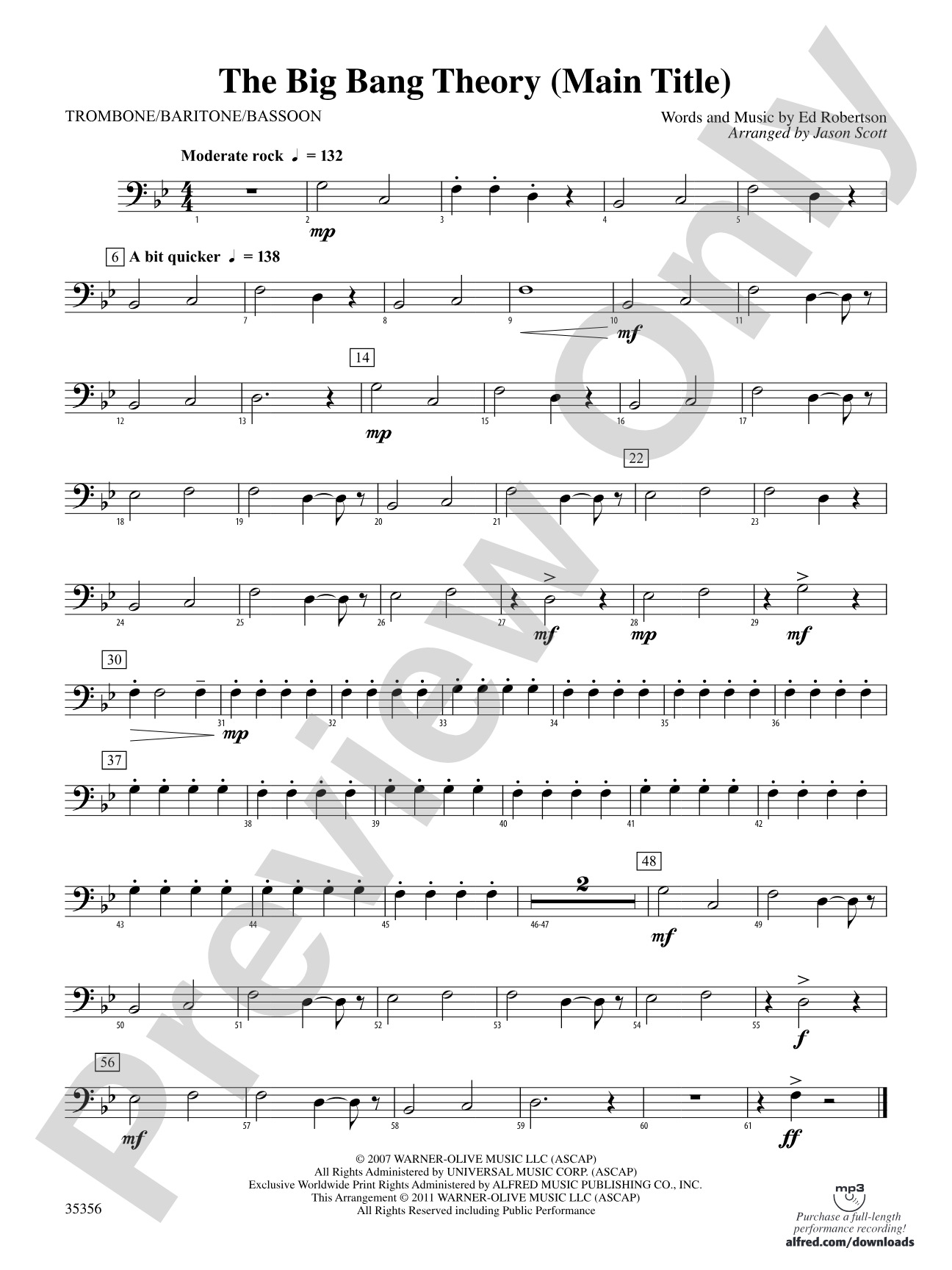 The Big Bang Theory (Main Title): 1st Trombone