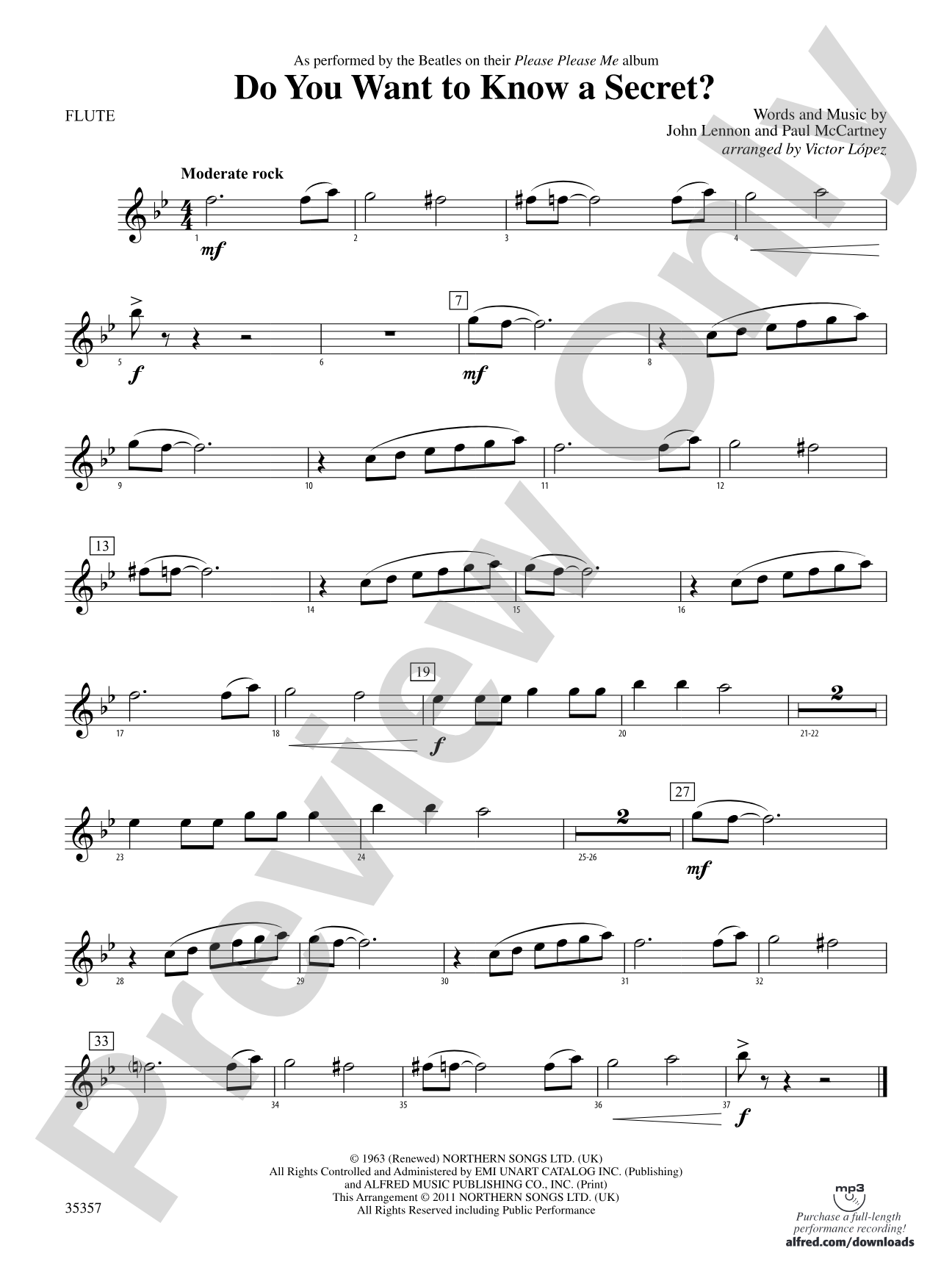 Do You Want to Know a Secret?: Flute