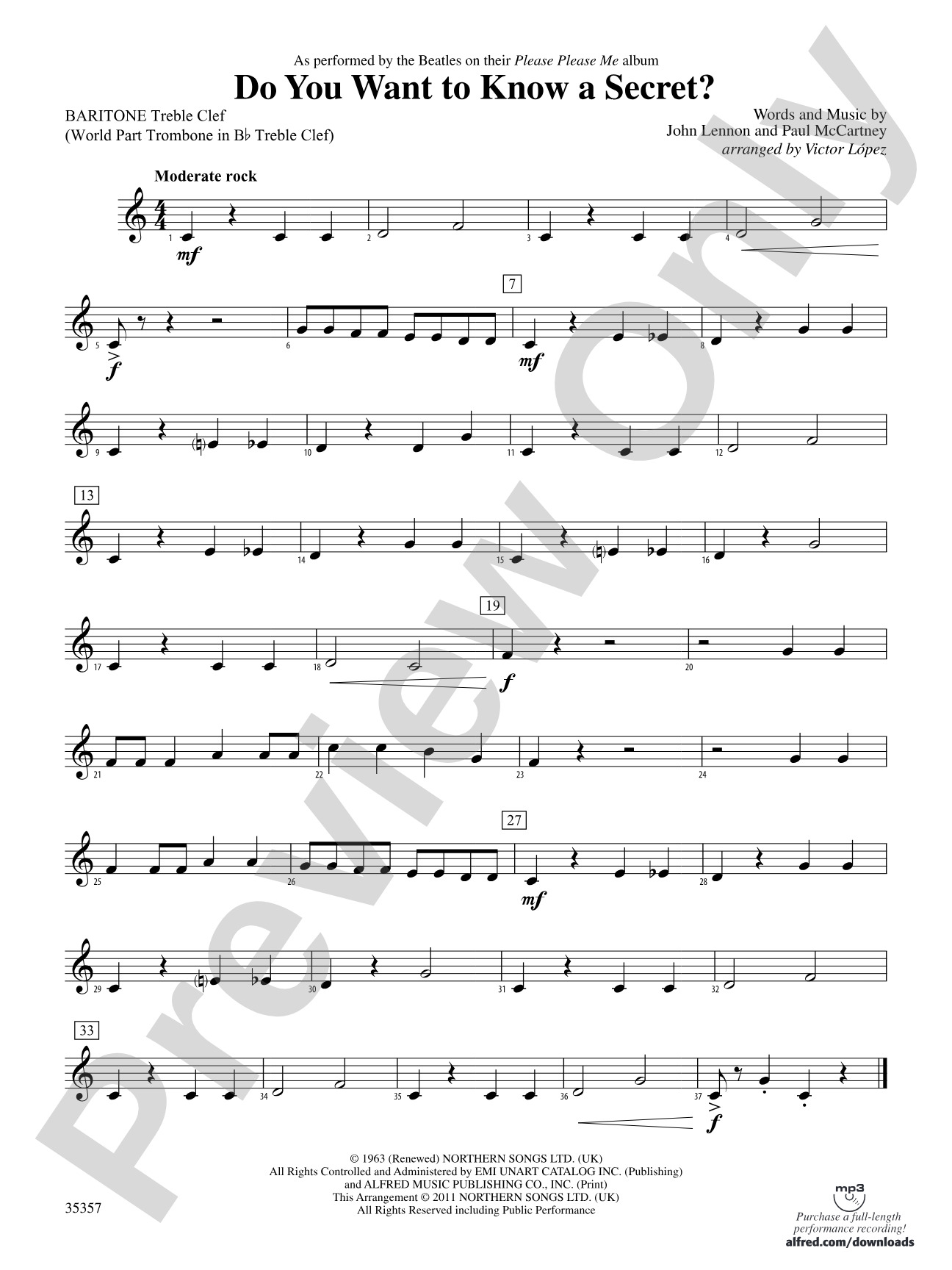 Do You Want to Know a Secret?: (wp) Baritone T.C.