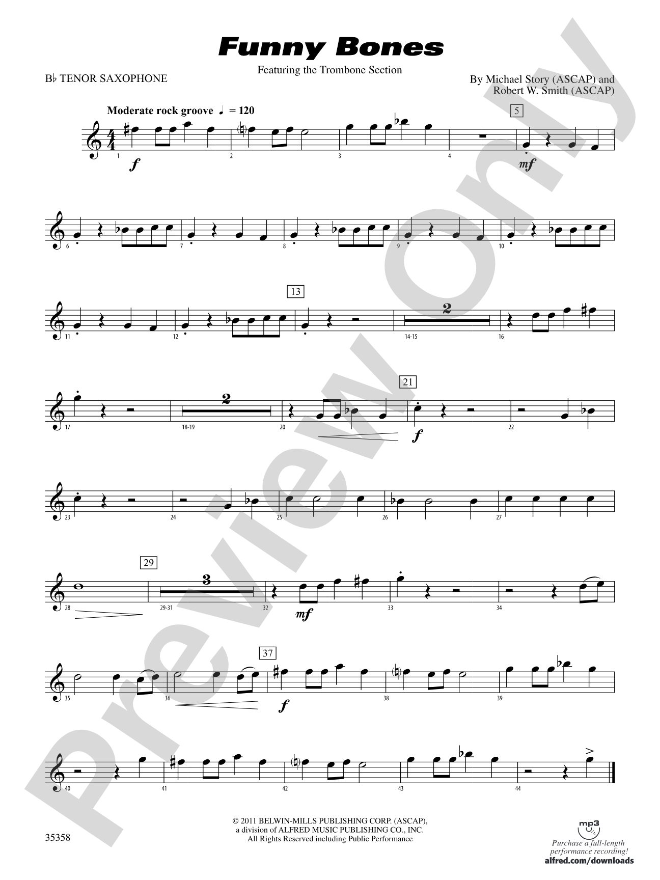 Funny Bones: B-flat Tenor Saxophone
