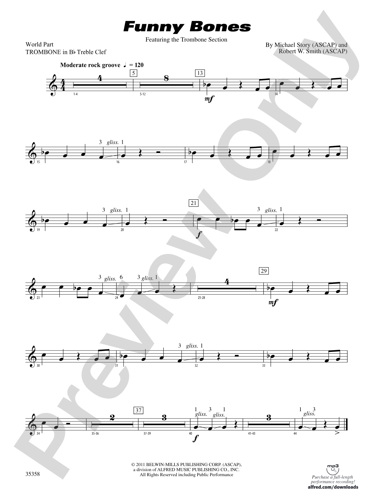 Funny Bones: (wp) 1st B-flat Trombone T.C.