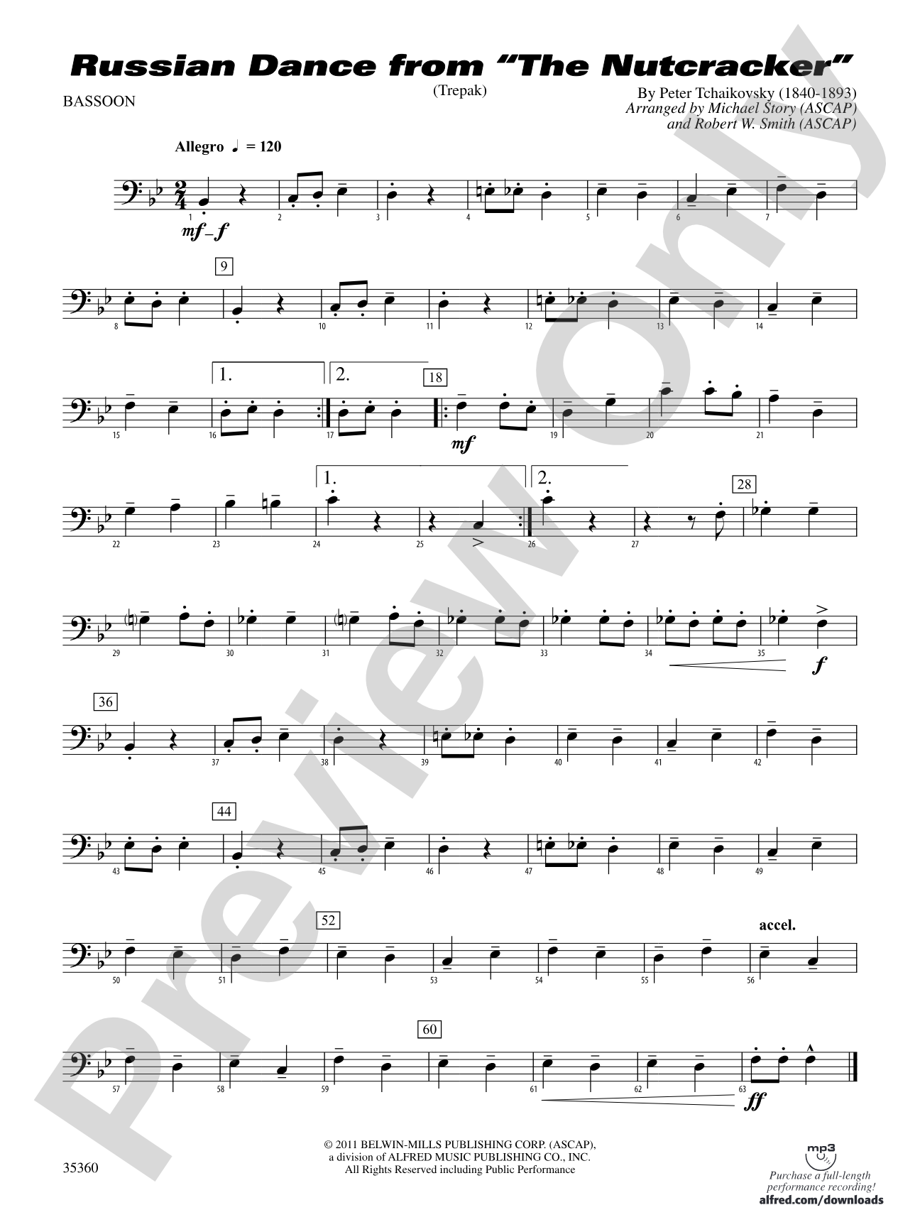 Russian Dance from The Nutcracker: Bassoon