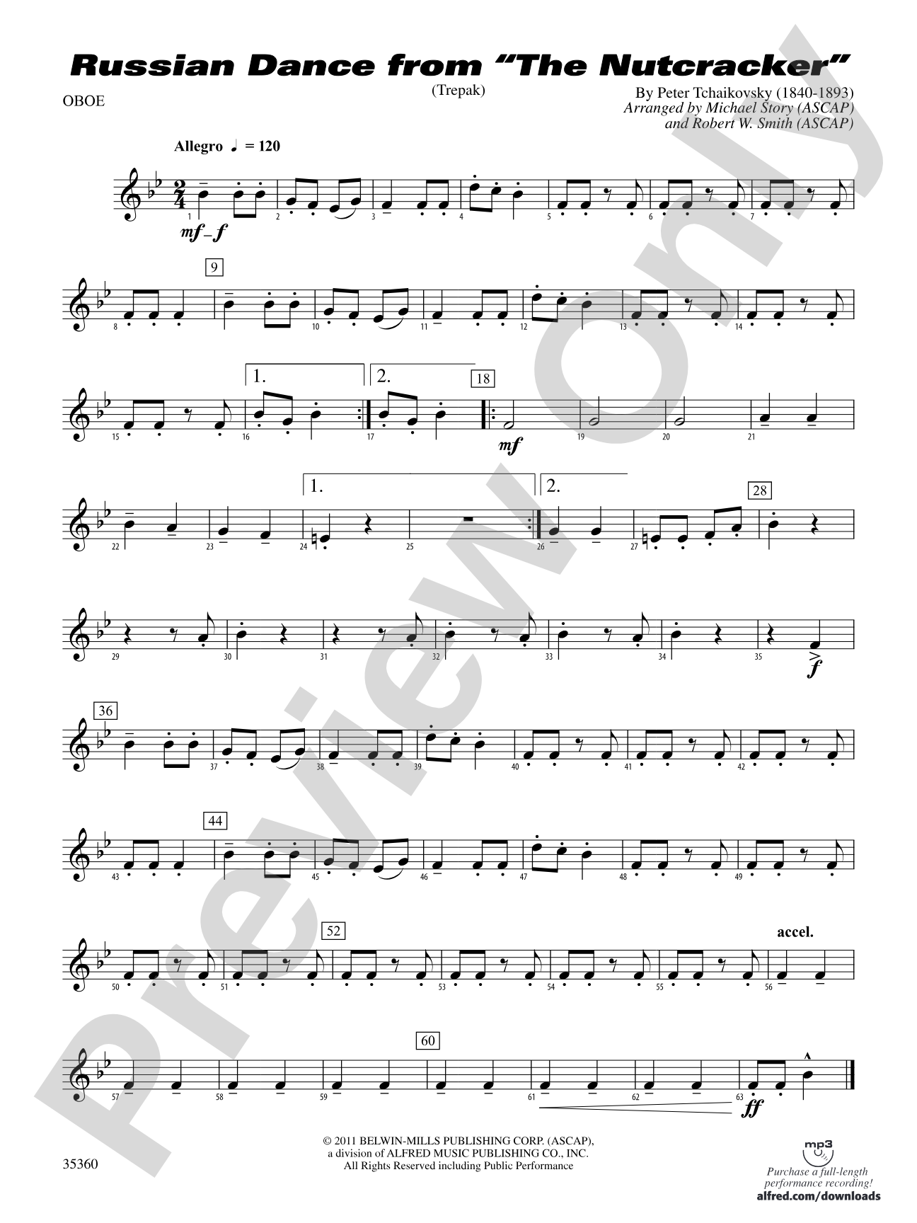 Russian Dance from The Nutcracker: Oboe