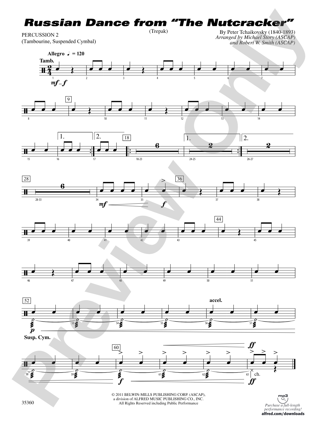 Russian Dance from The Nutcracker: 2nd Percussion