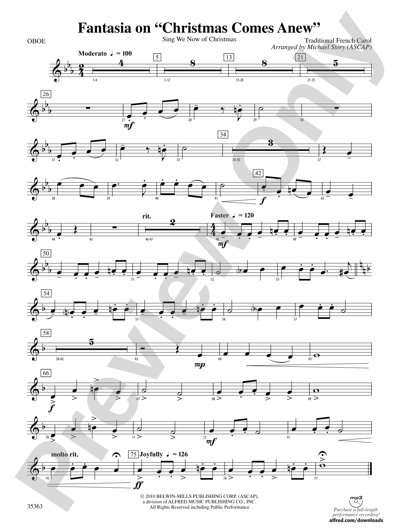 Fantasia on "Christmas Comes Anew": Oboe