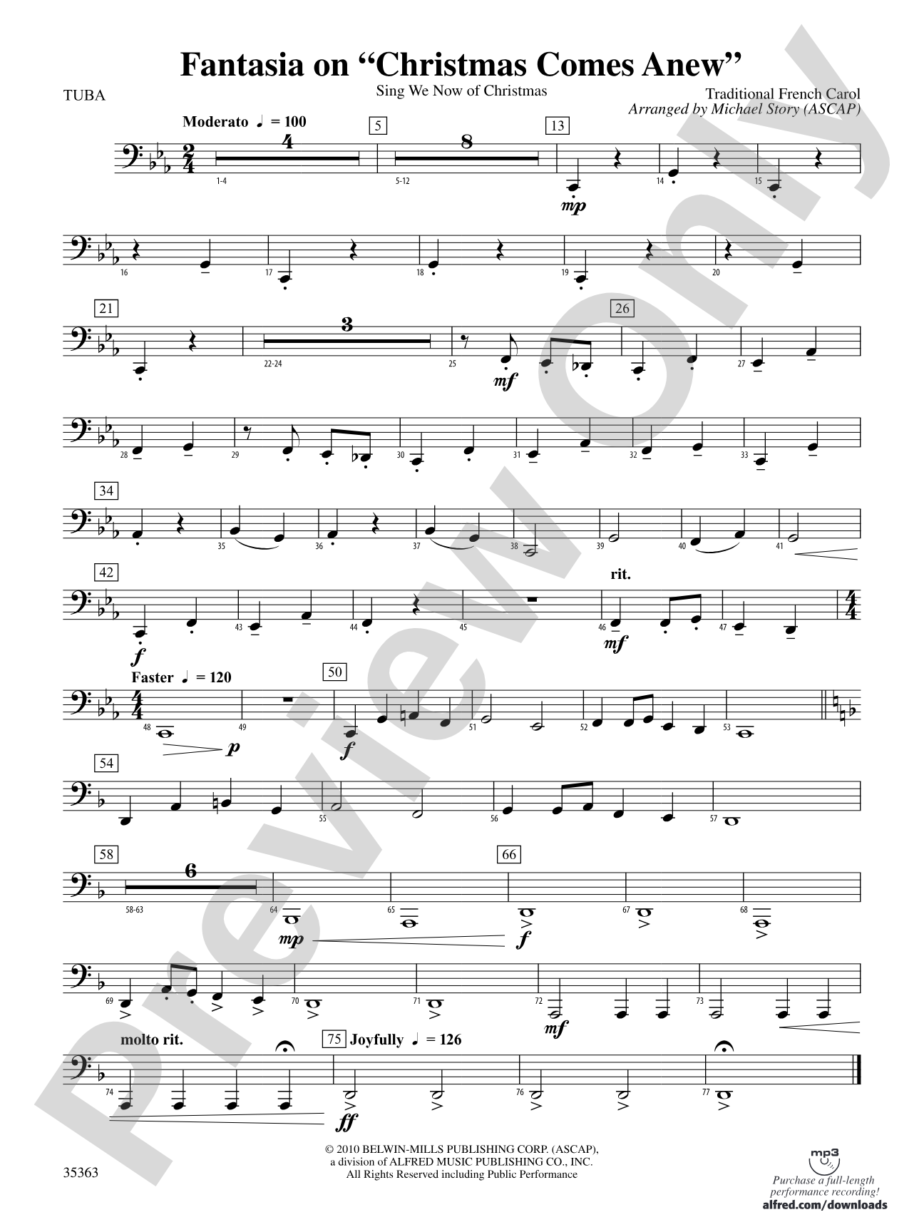 Fantasia on "Christmas Comes Anew": Tuba