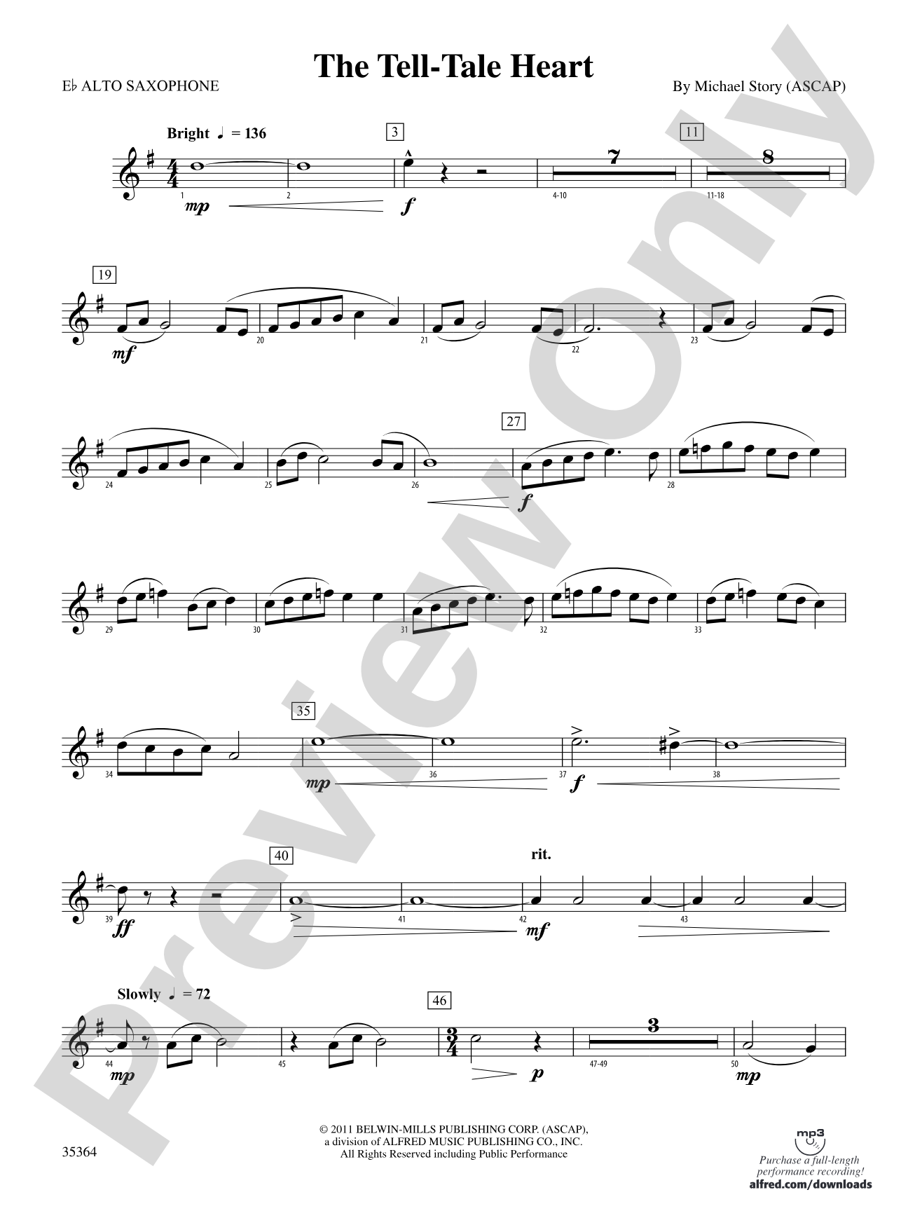 The Tell-Tale Heart: E-flat Alto Saxophone