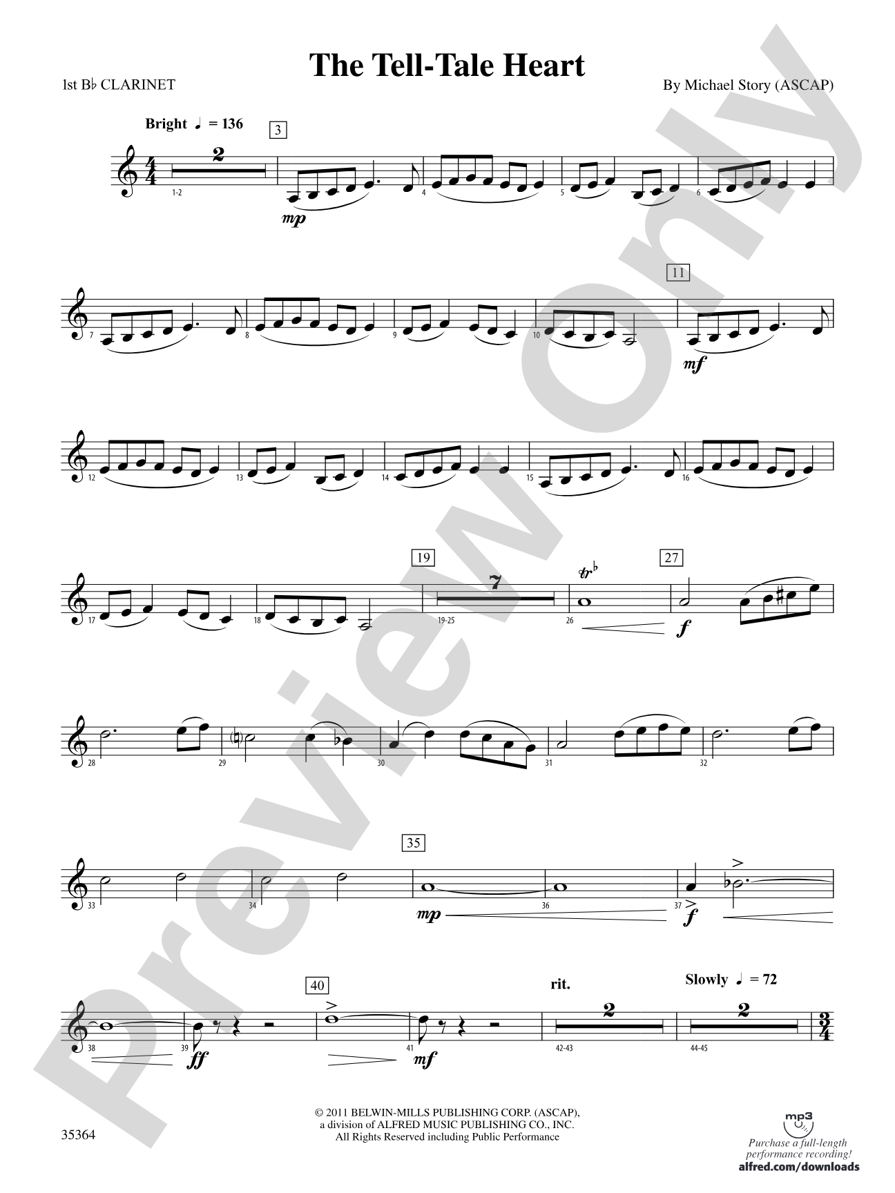 The Tell-Tale Heart: 1st B-flat Clarinet