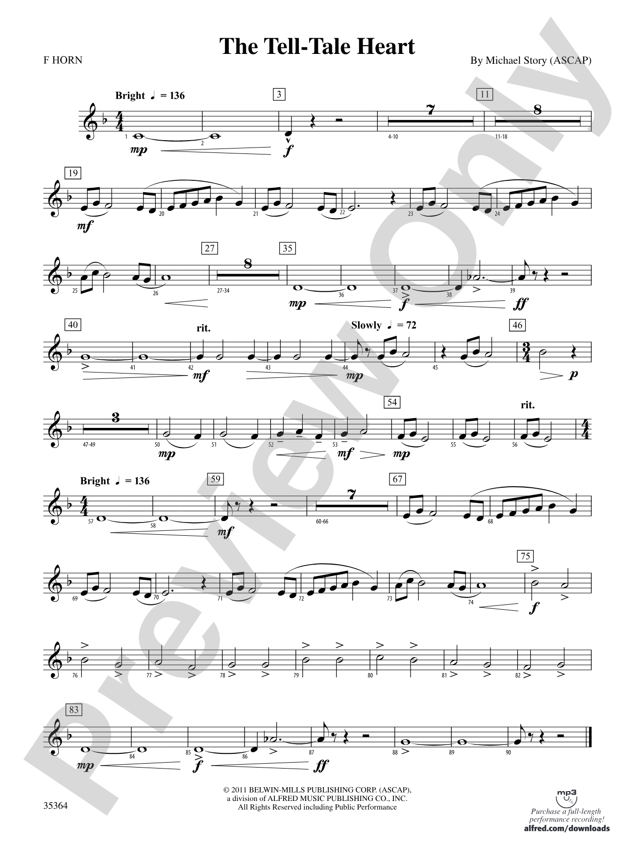 The Tell-Tale Heart: 1st F Horn