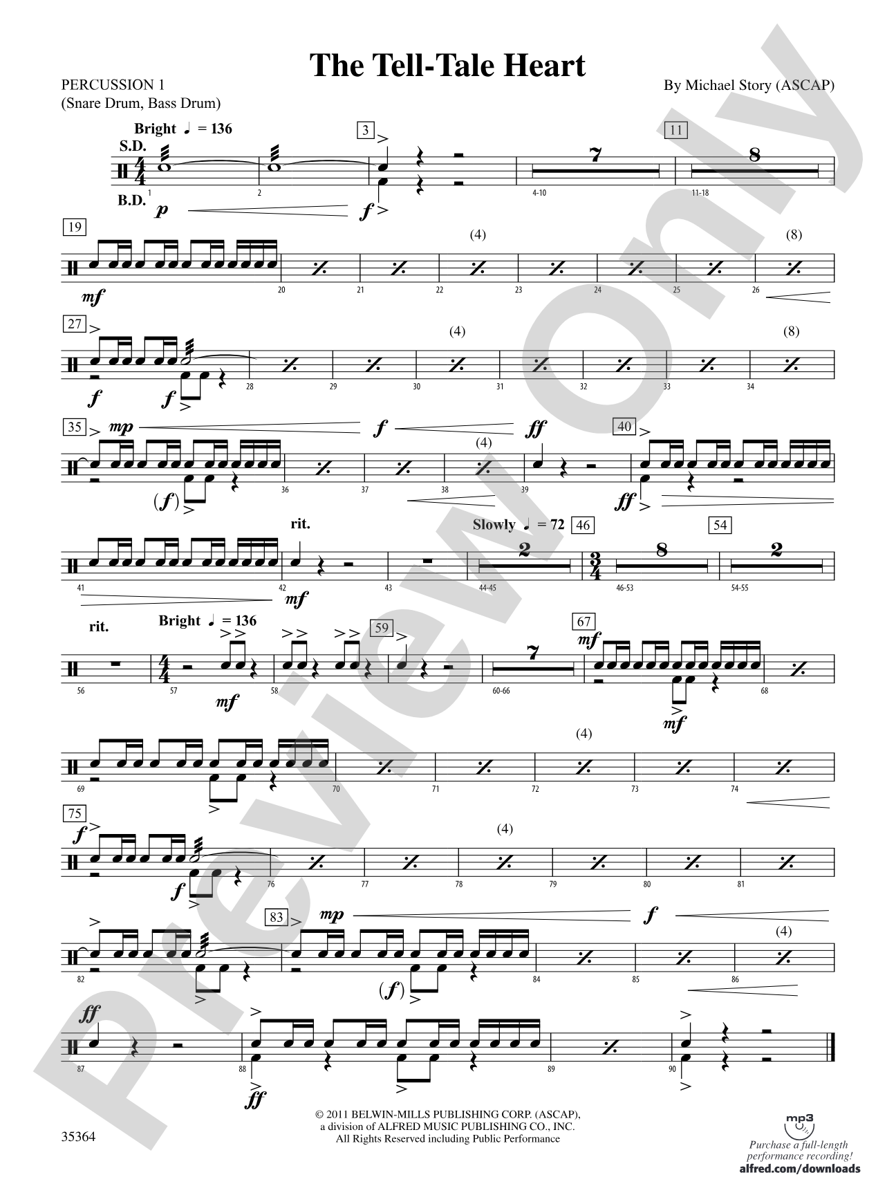The Tell-Tale Heart: 1st Percussion
