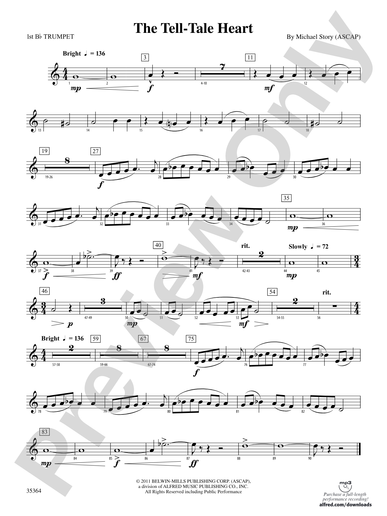 The Tell-Tale Heart: 1st B-flat Trumpet