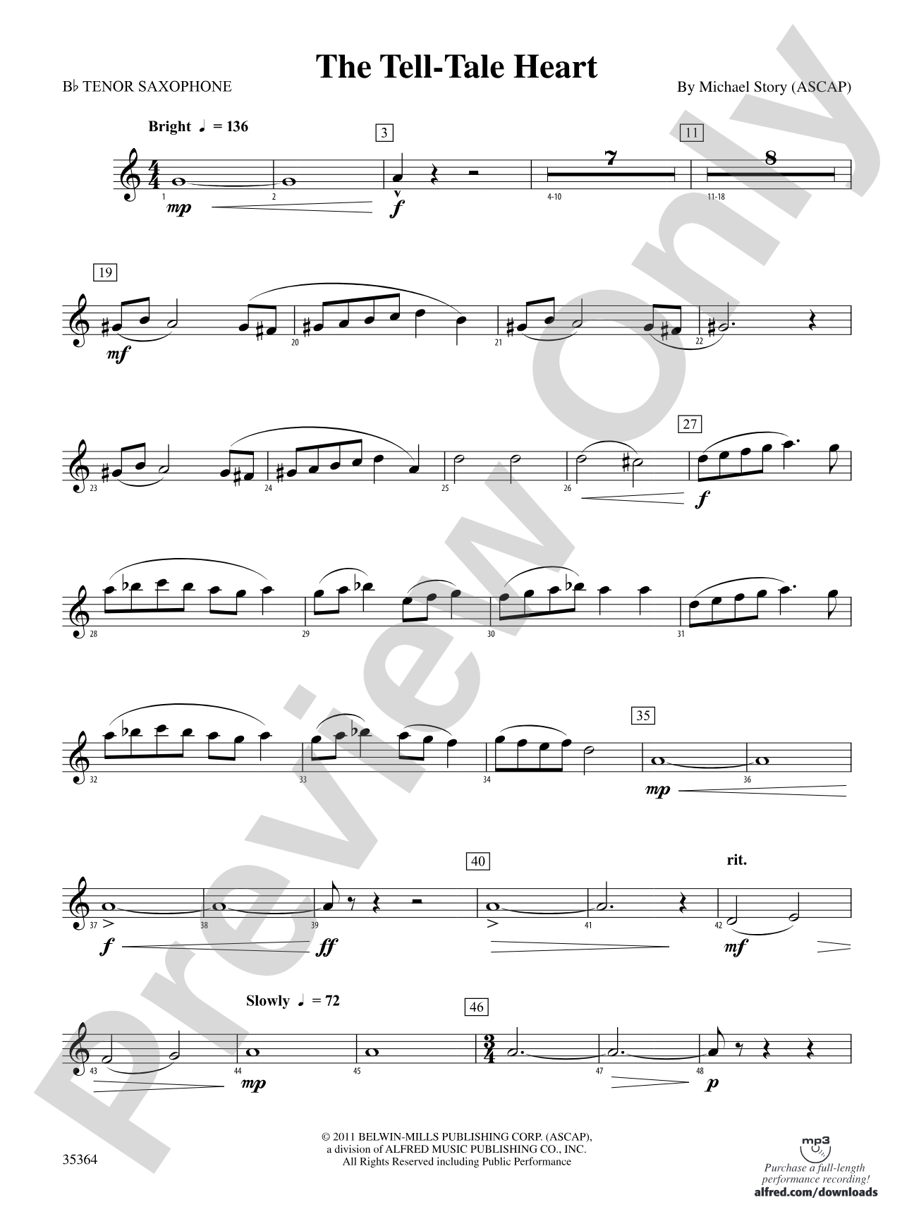 The Tell-Tale Heart: B-flat Tenor Saxophone