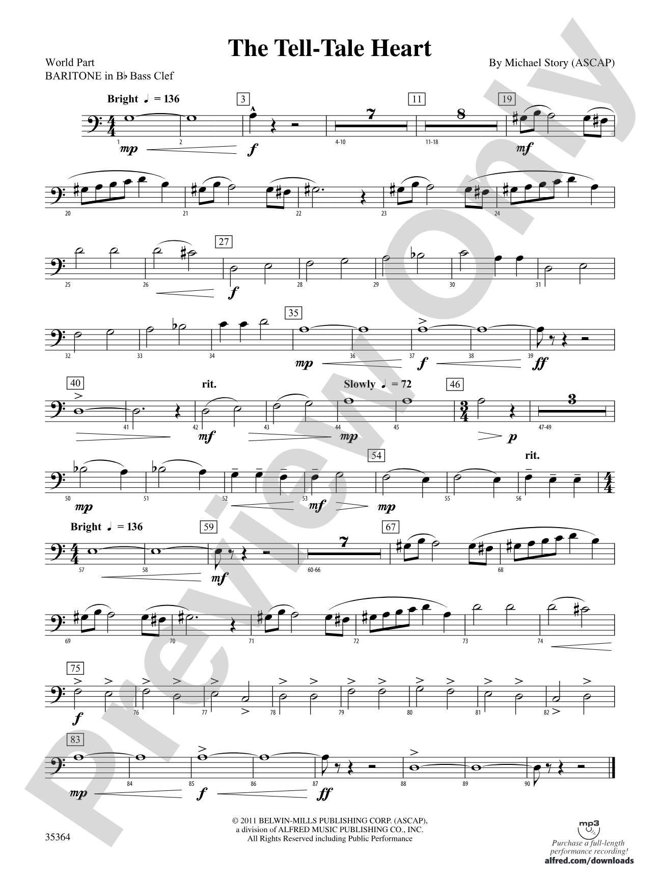 The Tell-Tale Heart: (wp) B-flat Baritone B.C.