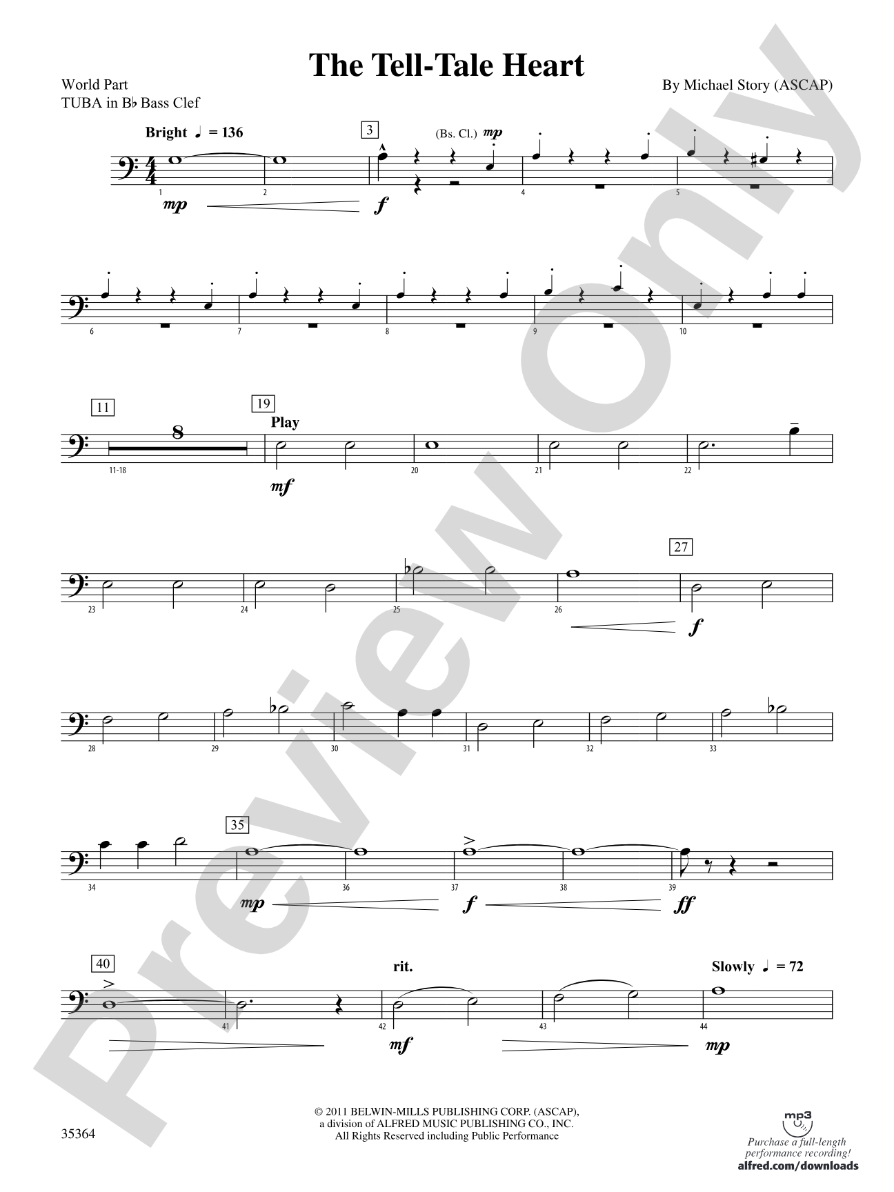 The Tell-Tale Heart: (wp) B-flat Tuba B.C.