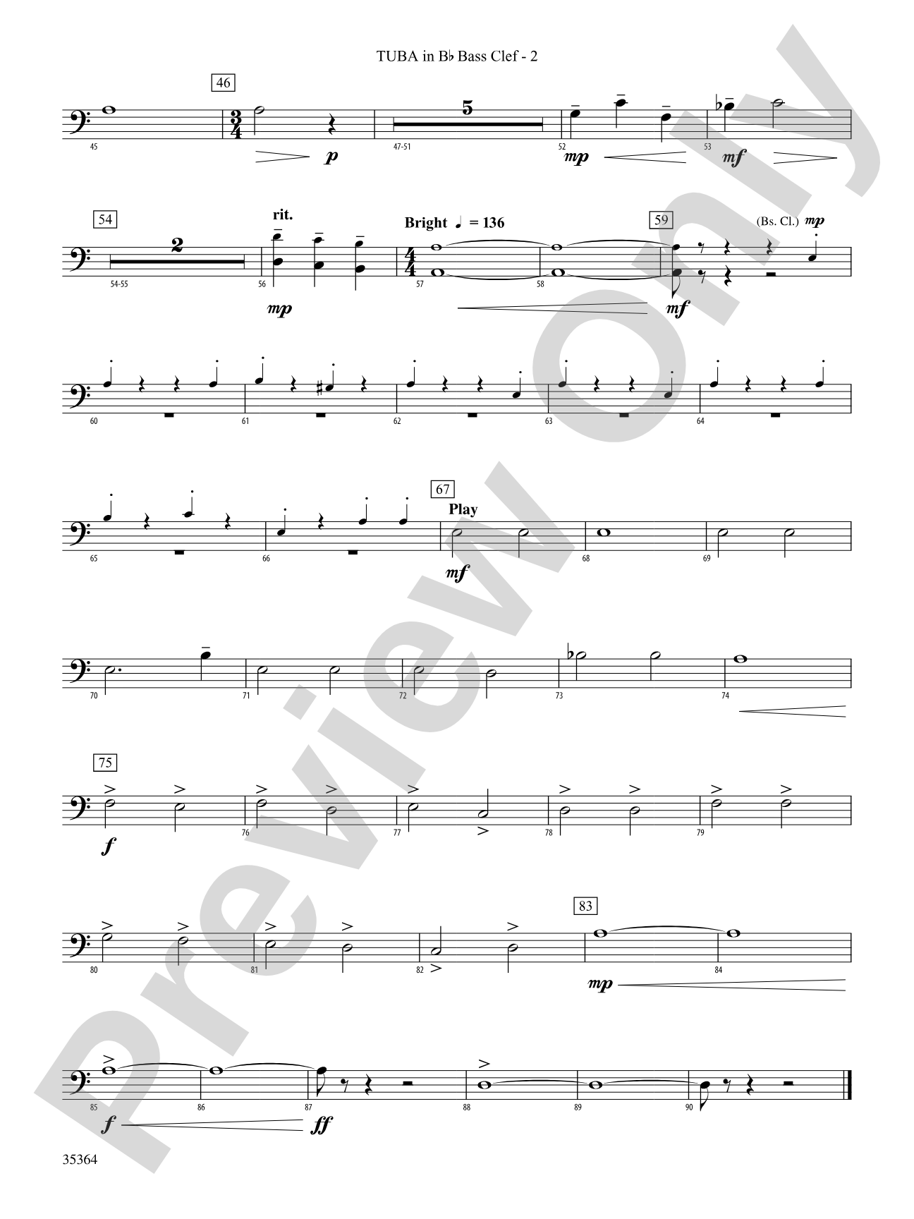 The Tell-Tale Heart: (wp) B-flat Tuba B.C.